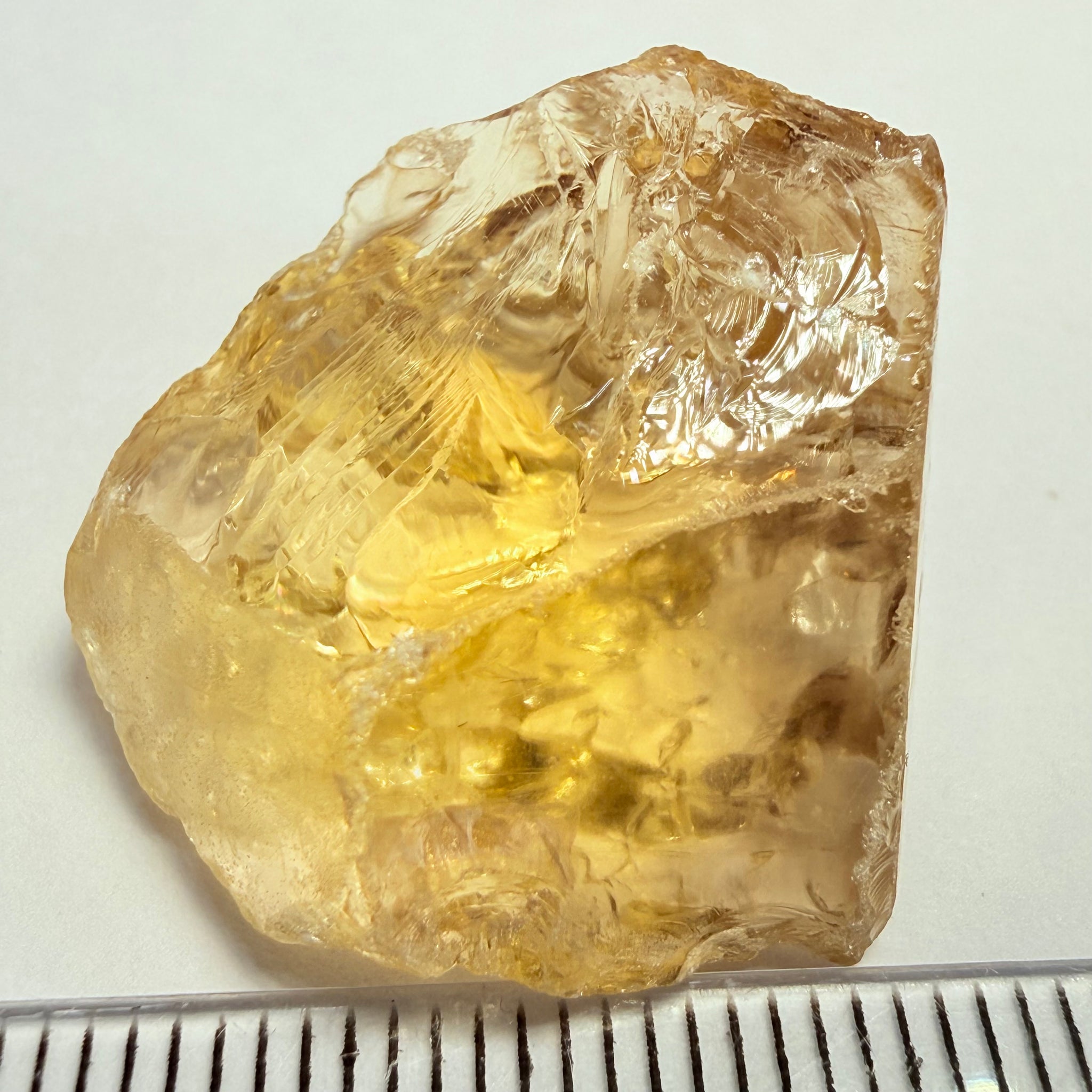 Citrine, 41.65ct, Zambia, Untreated Unheated, dividing crack, will need to be split in 2, one side will be vvs-if, one side VS