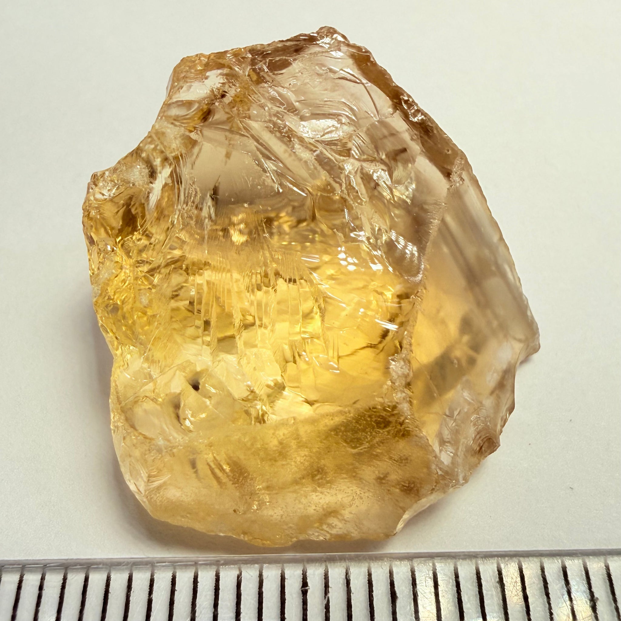 Citrine, 41.65ct, Zambia, Untreated Unheated, dividing crack, will need to be split in 2, one side will be vvs-if, one side VS