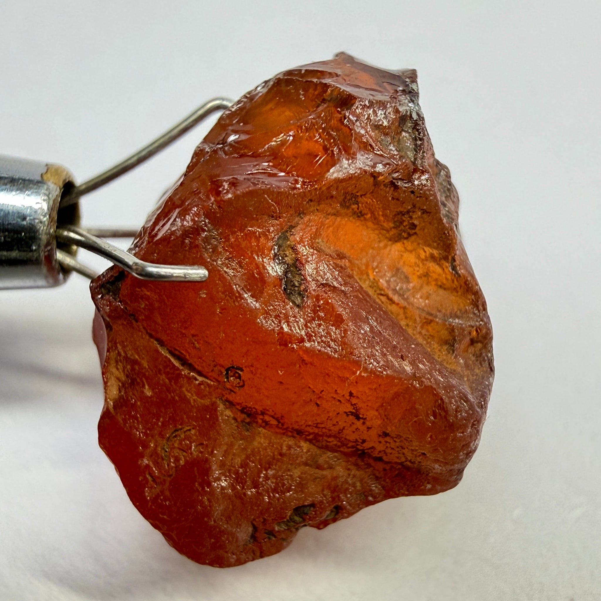 Malaya Garnet, 10.80ct, Tanzania, Untreated Unheated, no inclusions, slight silk but challenging shape to cut, see pics