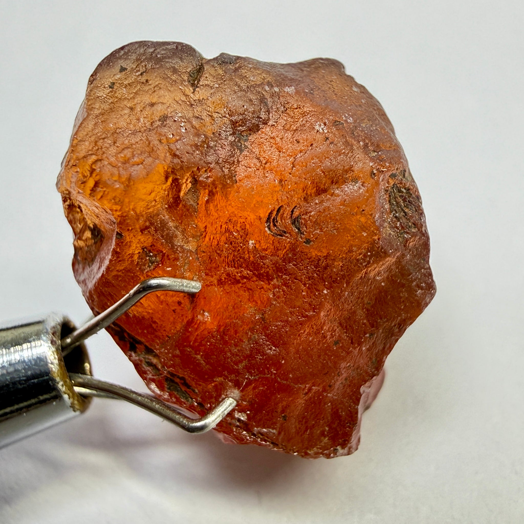 Malaya Garnet, 10.80ct, Tanzania, Untreated Unheated, no inclusions, slight silk but challenging shape to cut, see pics