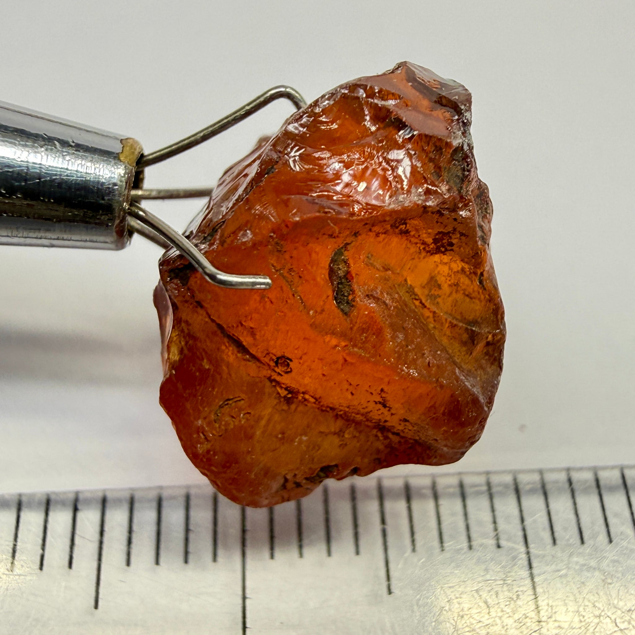 Malaya Garnet, 10.80ct, Tanzania, Untreated Unheated, no inclusions, slight silk but challenging shape to cut, see pics