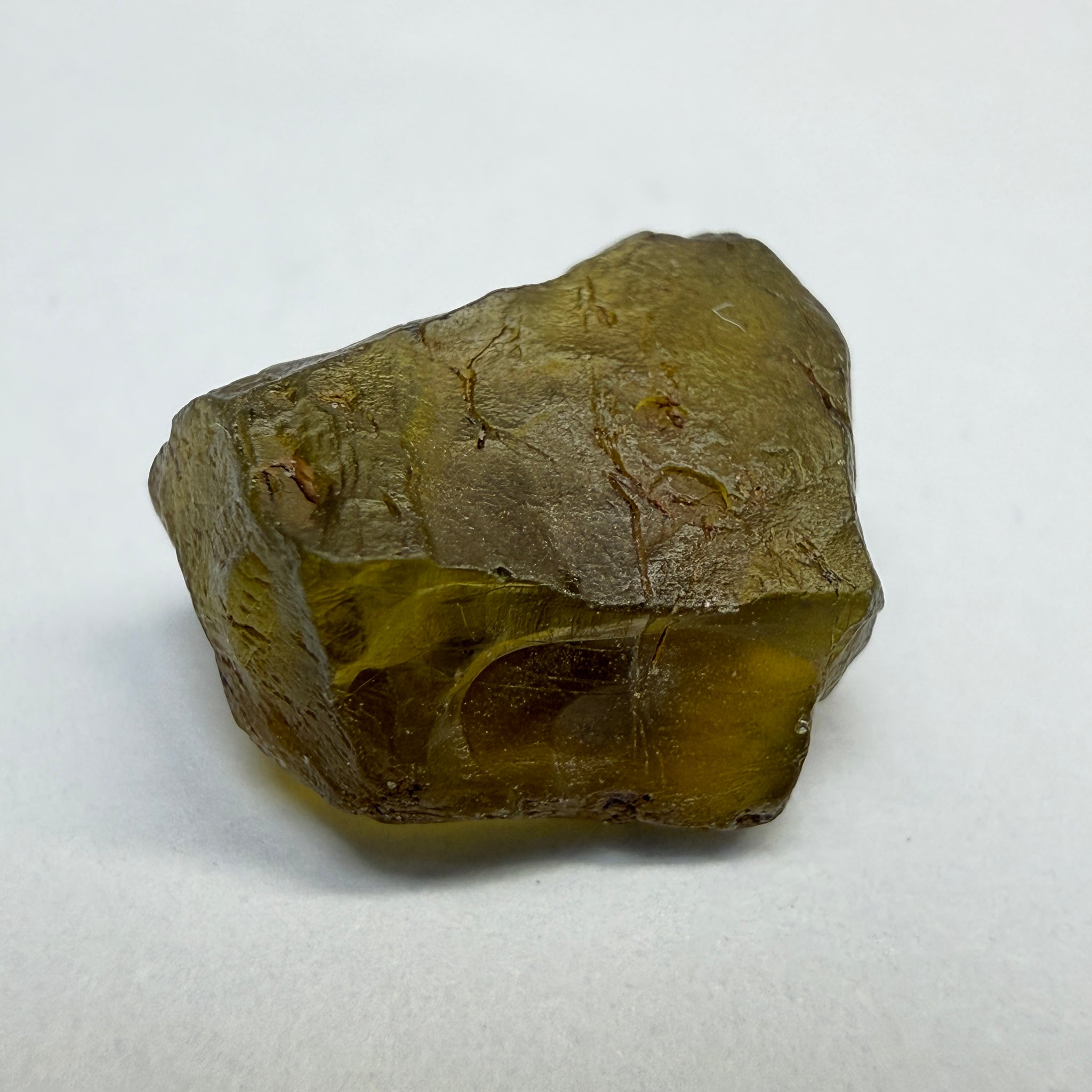 Peridot, 5.20ct, Tanzania, Untreated Unheated, muddy green colour, see shape, vvs