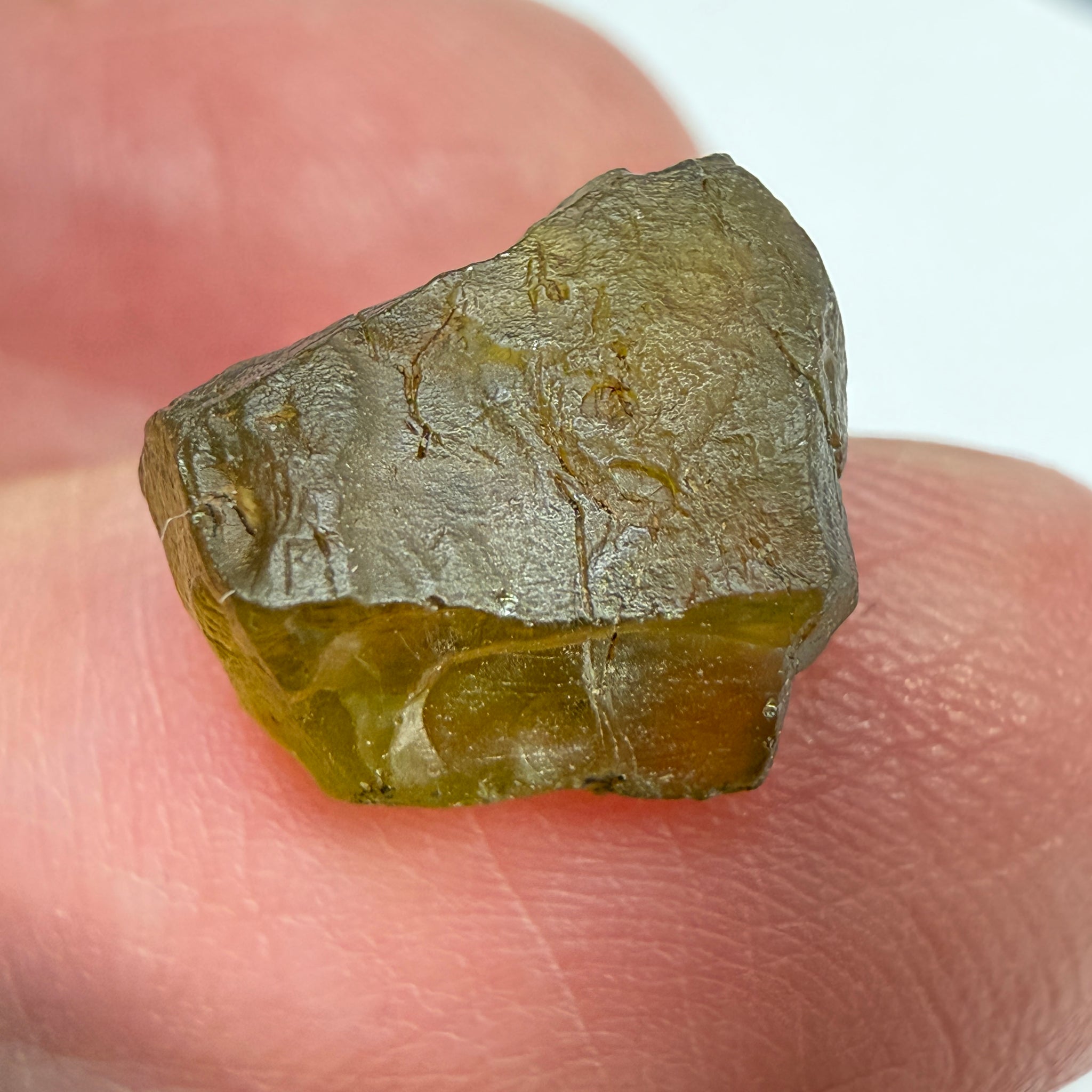 Peridot, 5.20ct, Tanzania, Untreated Unheated, muddy green colour, see shape, vvs
