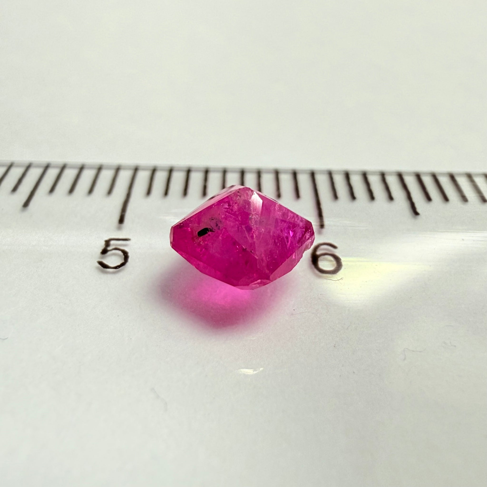 Ruby, 1.04ct, Tanzania, Untreated Unheated, native cut, very badly cut, going cheap