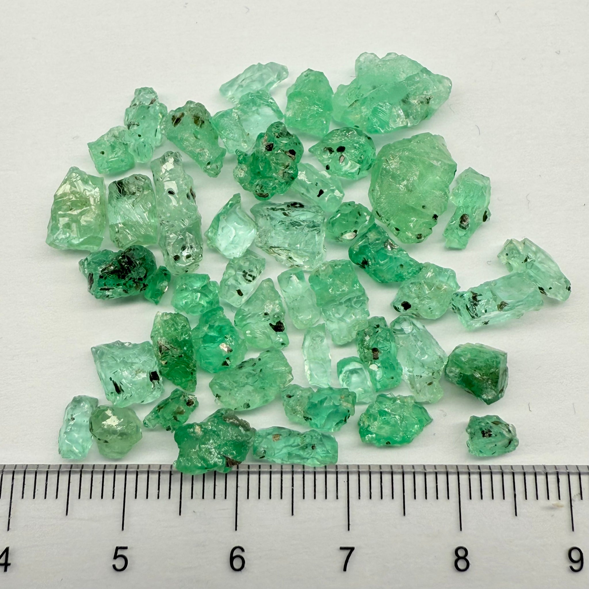 Emerald Crystal Melee/Specimen Grade lot, 34.19ct, Tanzania, Untreated Unheated, No Oil