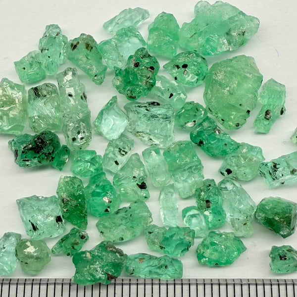 Emerald Crystal Melee/Specimen Grade lot, 34.19ct, Tanzania, Untreated Unheated, No Oil