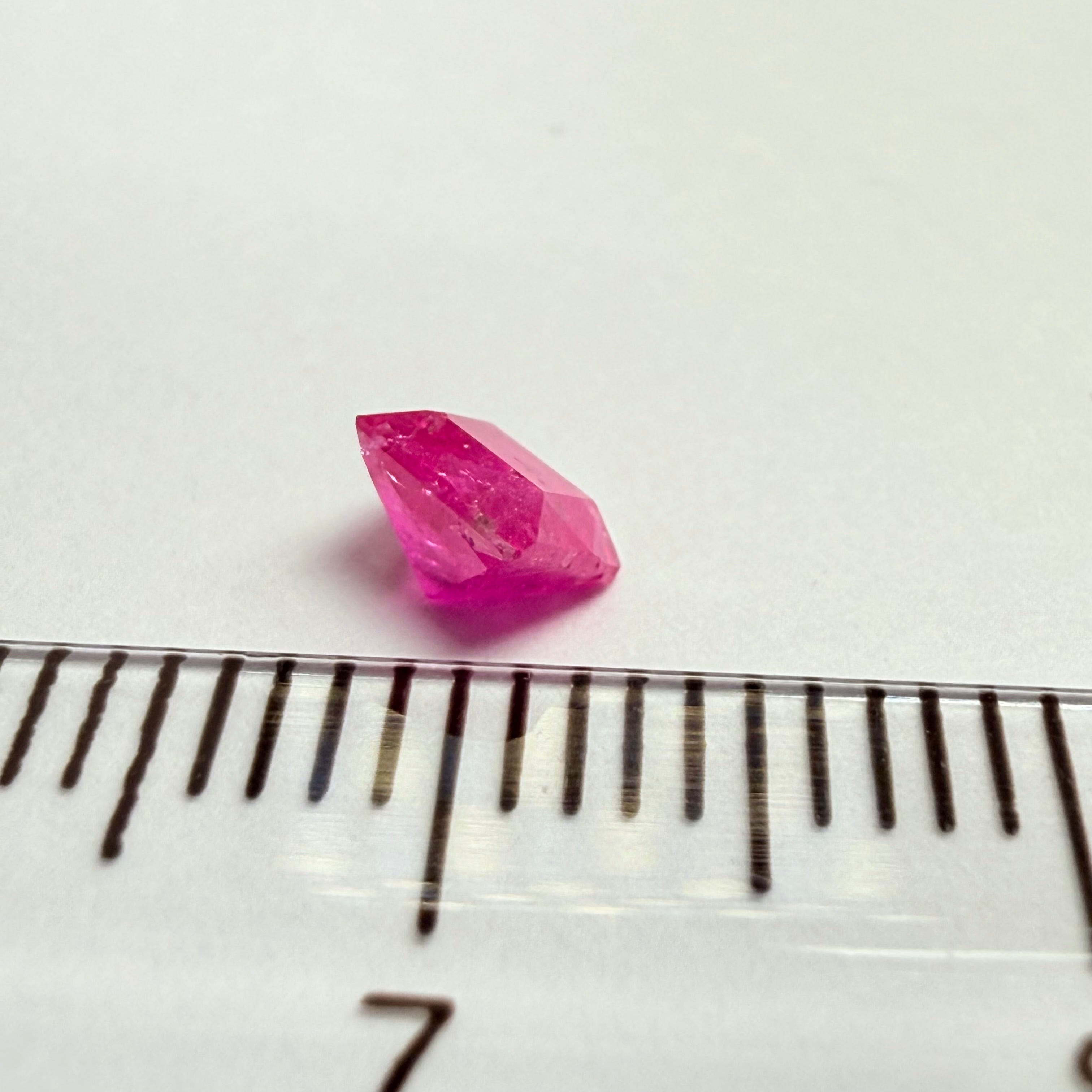 Native Ruby Ruby, 0.55ct, Tanzania, Untreated Unheated, native cut, very badly cut ...