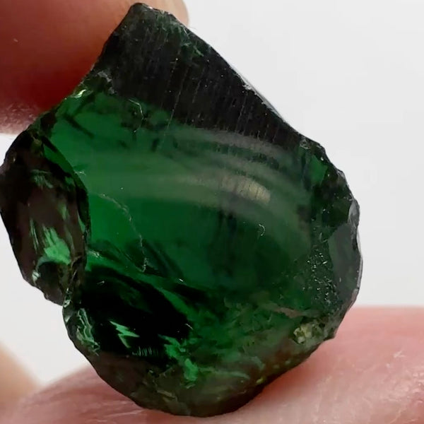 Chrome Tourmaline - very dark, 12.48ct, Laletema, Tanzania, Untreated Unheated, vvs-if