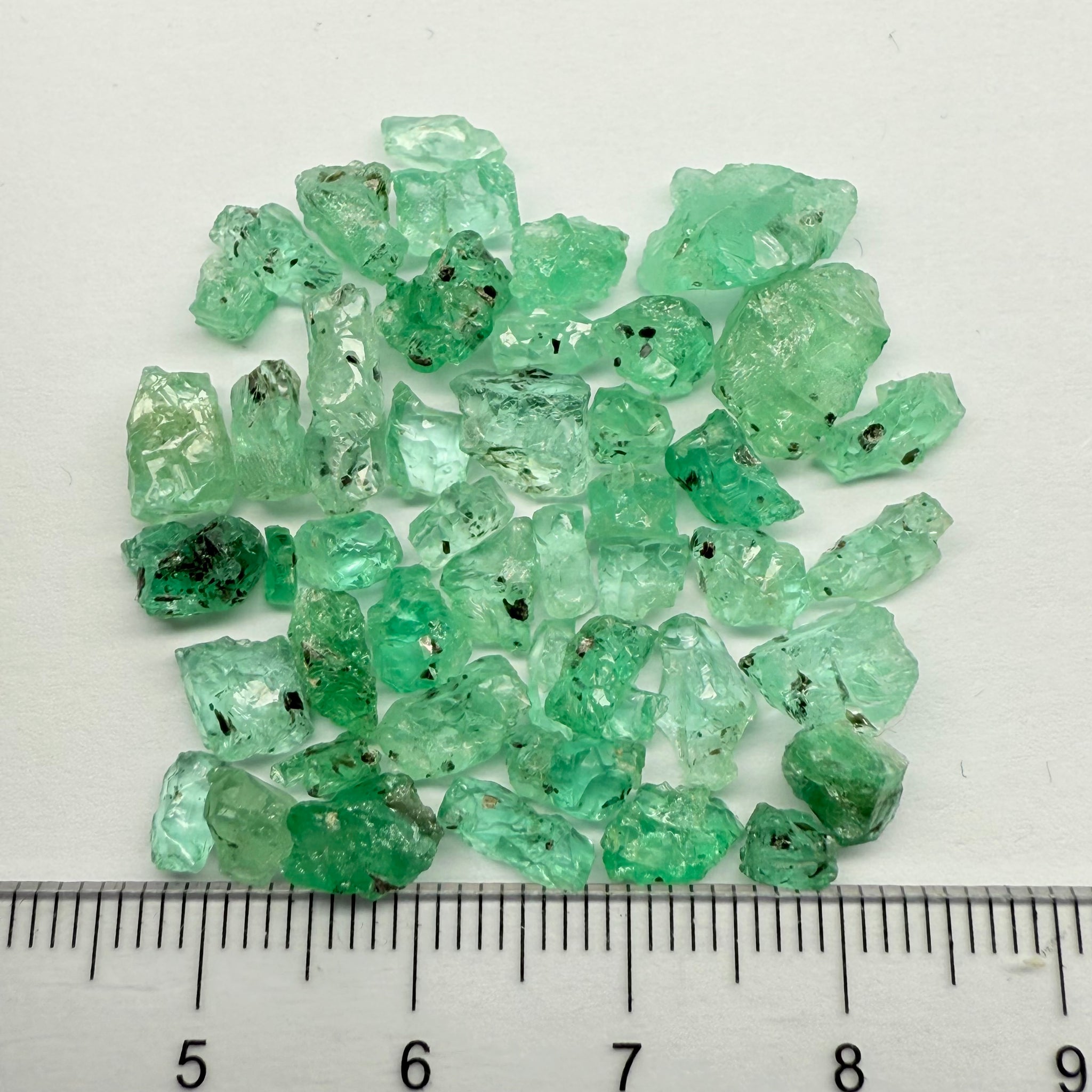 Emerald Crystal Melee/Specimen Grade lot, 34.19ct, Tanzania, Untreated Unheated, No Oil