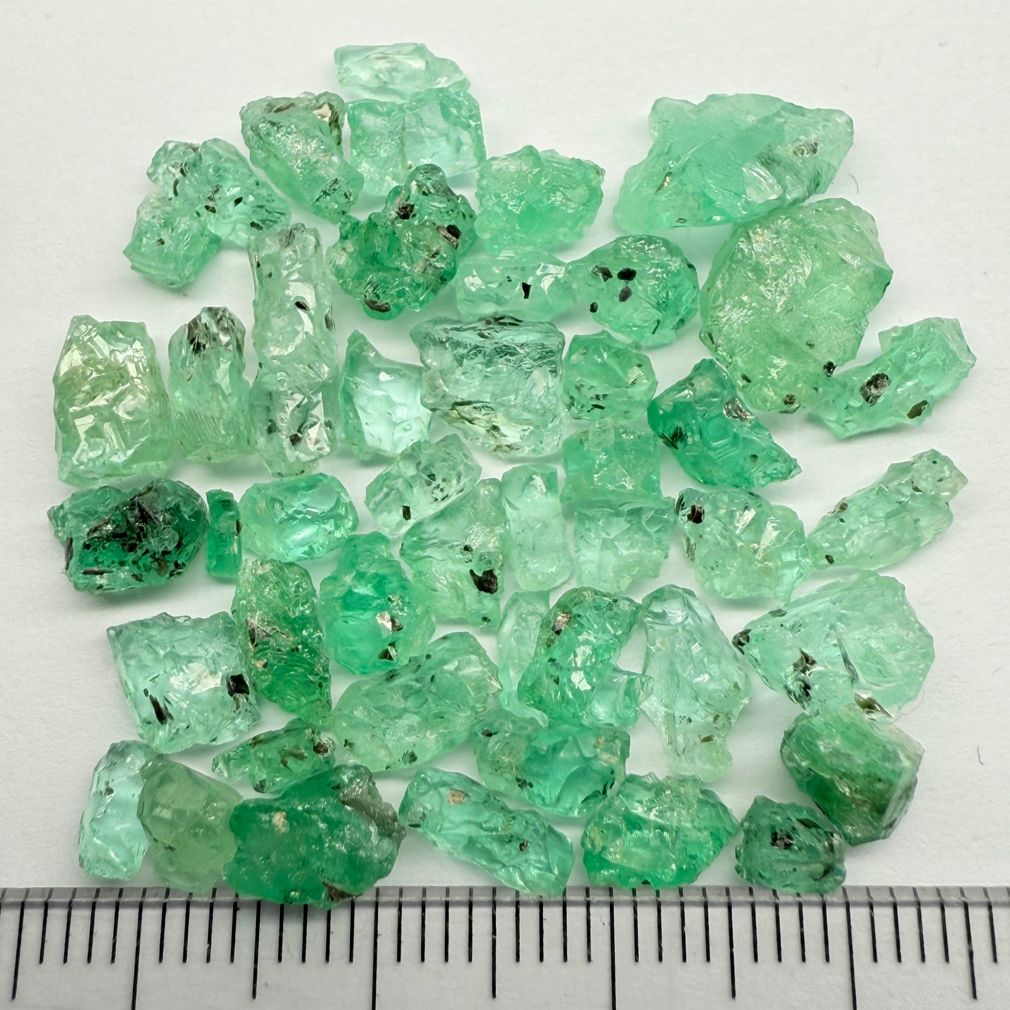 Emerald Crystal Melee/Specimen Grade lot, 34.19ct, Tanzania, Untreated Unheated, No Oil