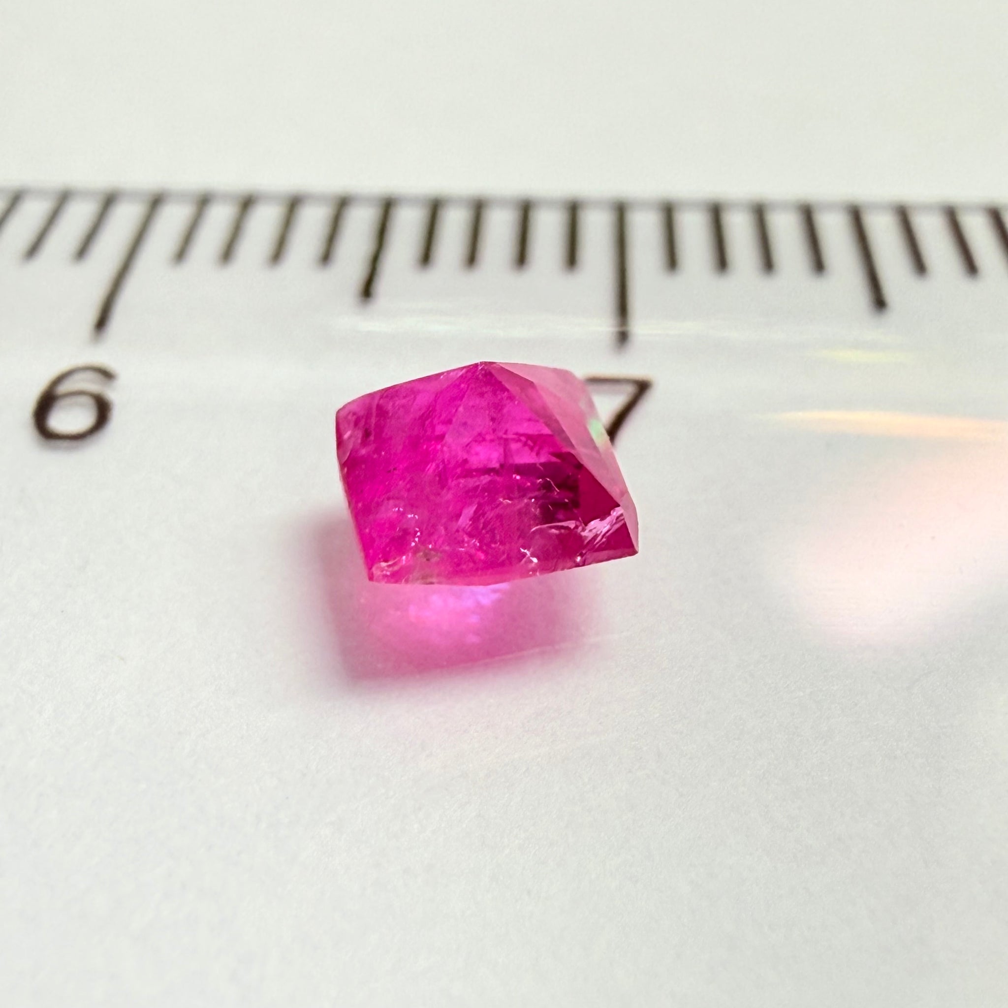 Ruby, 0.55ct, Tanzania, Untreated Unheated, native cut, very badly cut, going cheap