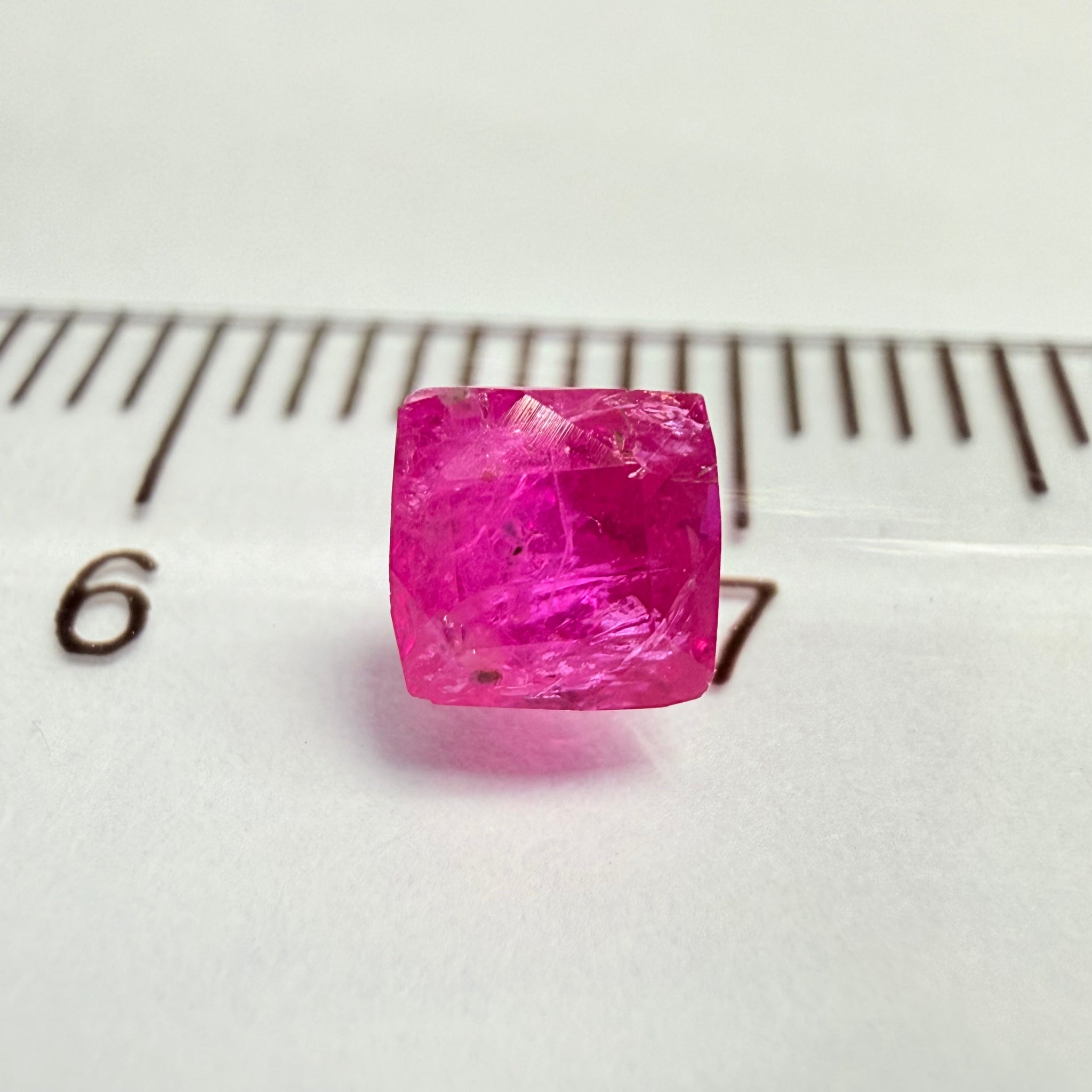 Ruby, 0.55ct, Tanzania, Untreated Unheated, native cut, very badly cut, going cheap