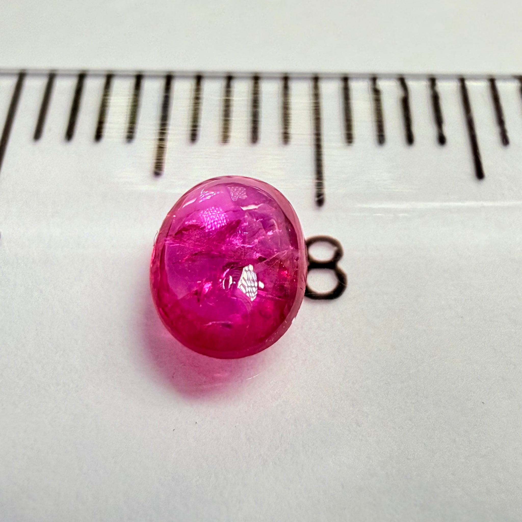 Ruby Cabochon Cut, 0.43ct, Tanzania, Untreated Unheated