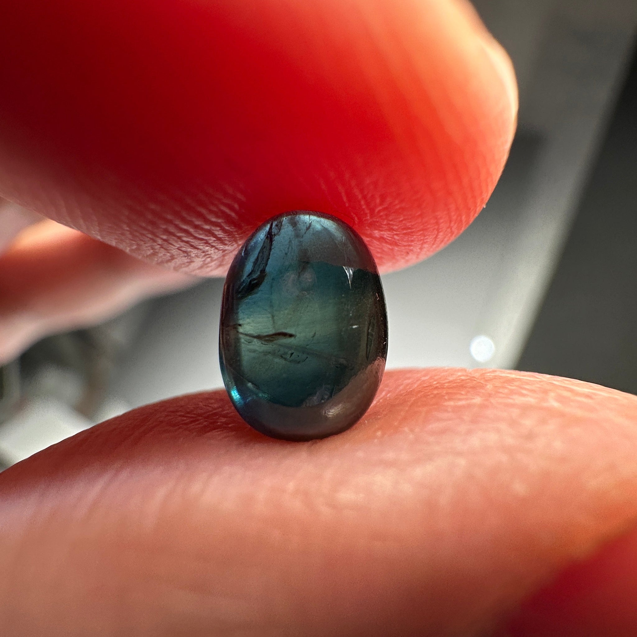 Sapphire Cabochon, 2.39ct, Umba Valley, Tanzania. Untreated Unheated.