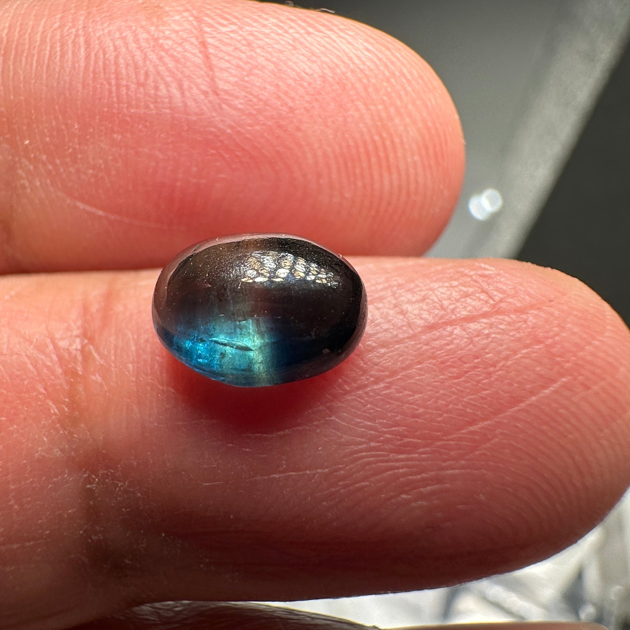 Sapphire Cabochon, 2.39ct, Umba Valley, Tanzania. Untreated Unheated.