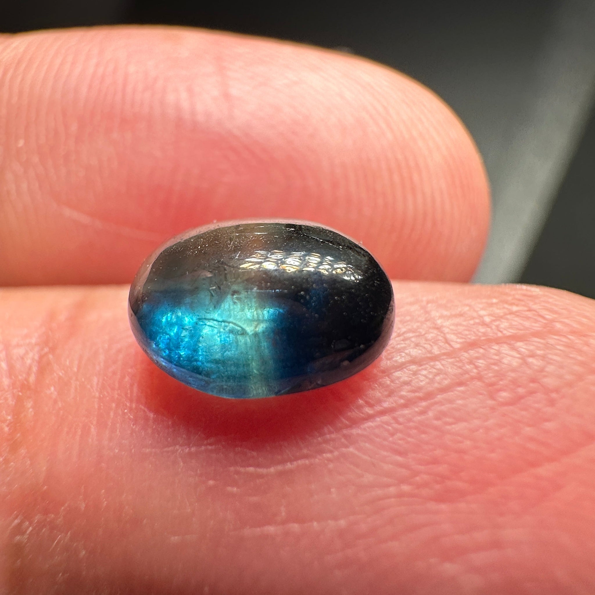 Sapphire Cabochon, 2.39ct, Umba Valley, Tanzania. Untreated Unheated.