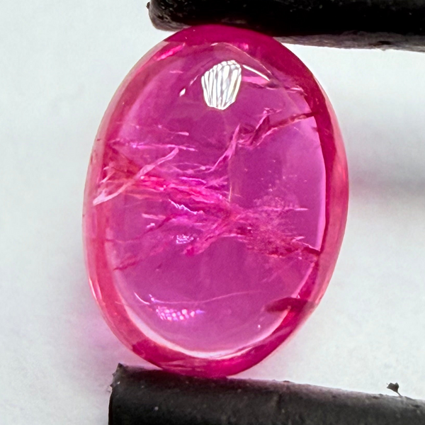 Ruby Cabochon Cut, 0.43ct, Tanzania, Untreated Unheated