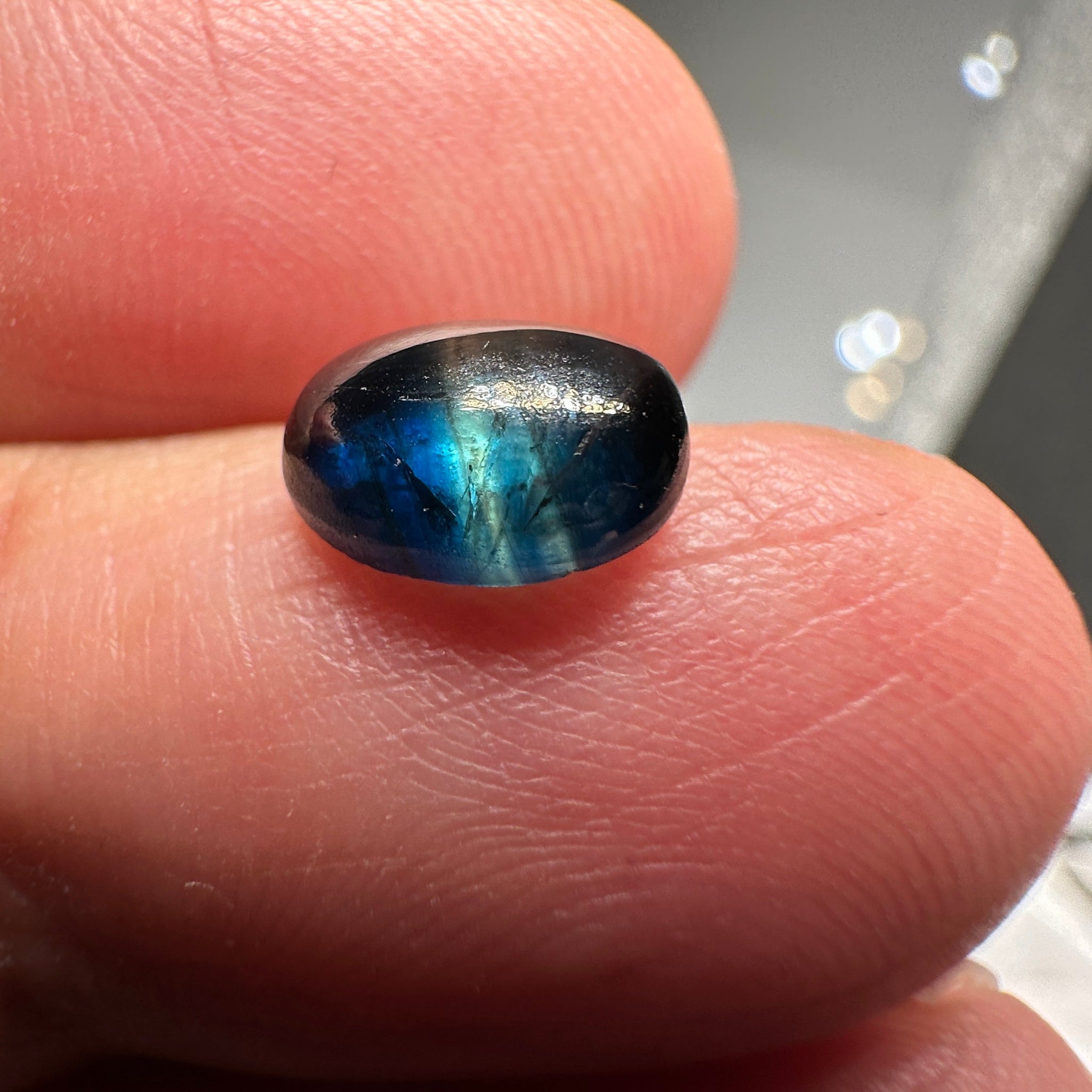 Sapphire Cabochon, 2.39ct, Umba Valley, Tanzania. Untreated Unheated.
