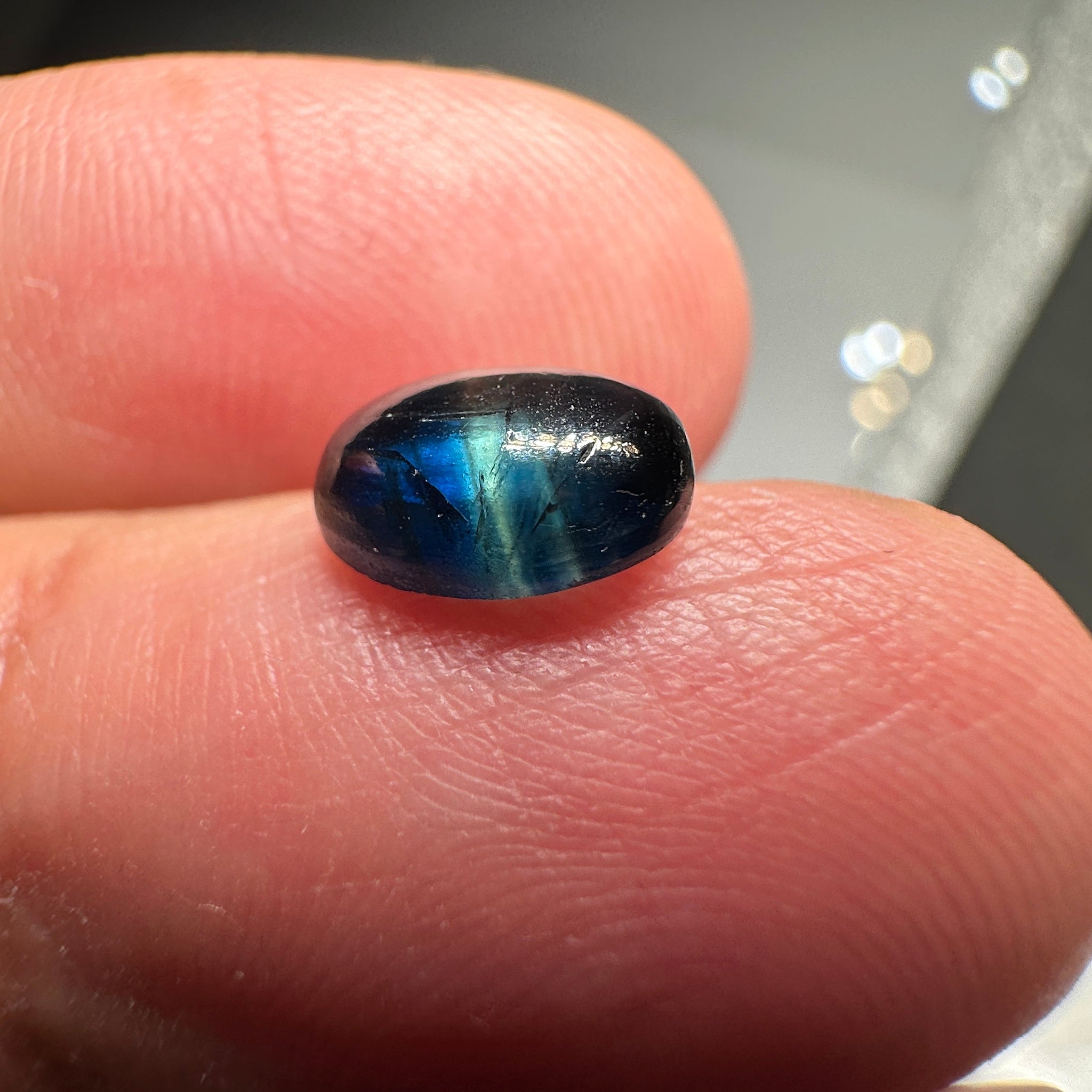 Sapphire Cabochon, 2.39ct, Umba Valley, Tanzania. Untreated Unheated.