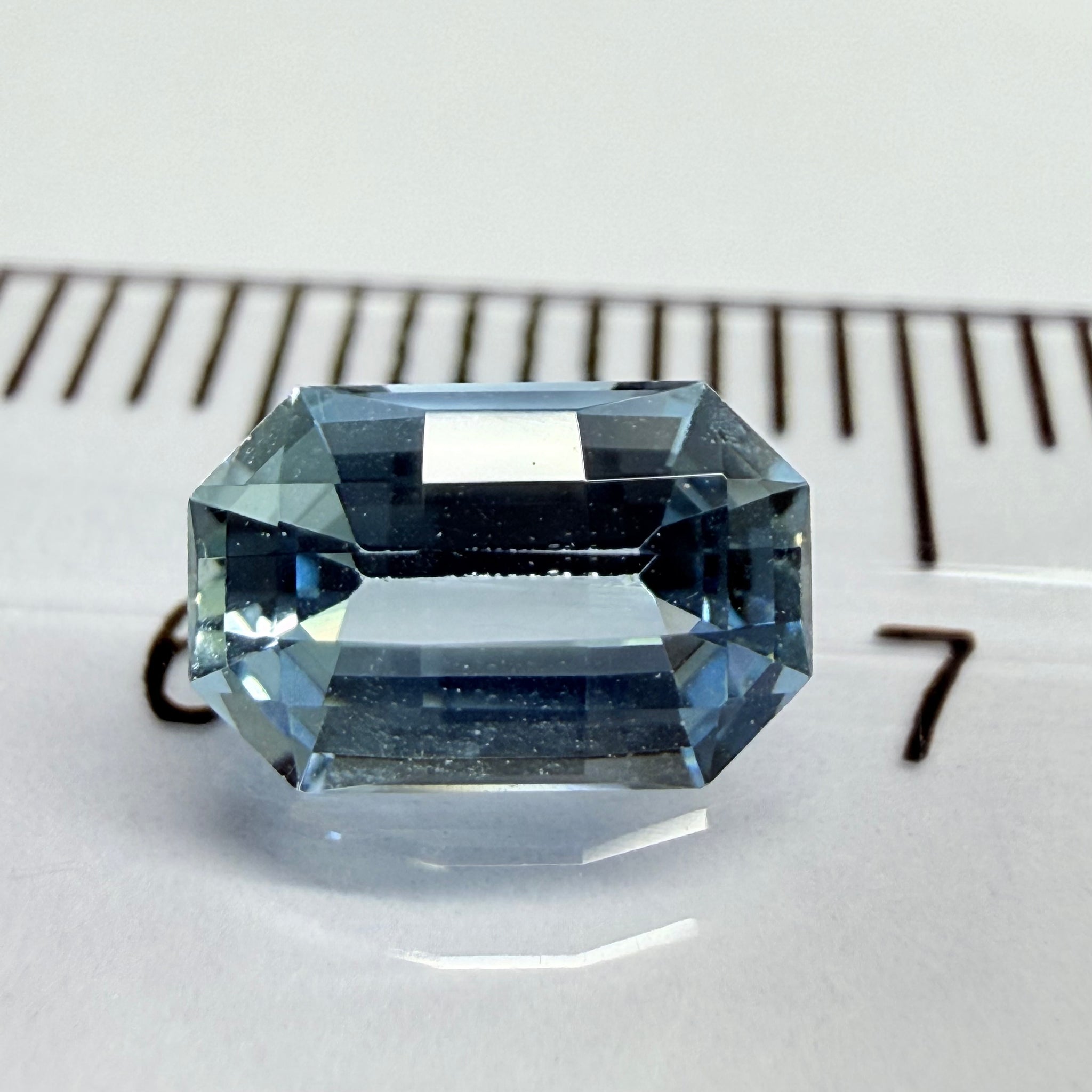 Aquamarine, 0.82ct, Zambia, Unheated Untreated, checkerboard top cut