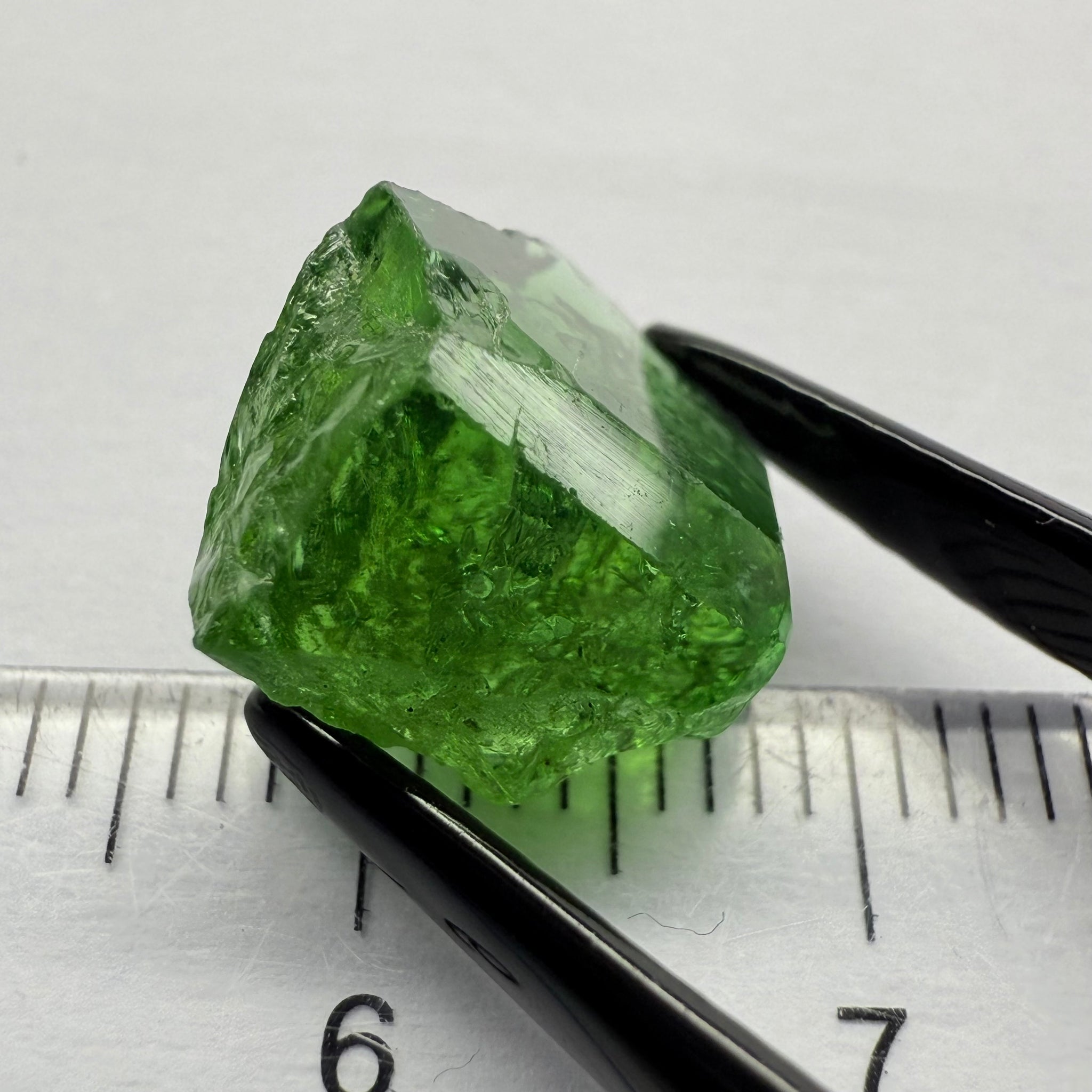 Chrome Tourmaline Crystal, 6.83ct, Laletema hills, Tanzania, Untreated Unheated, specimen grade only not for faceting, set it as is into jewellery