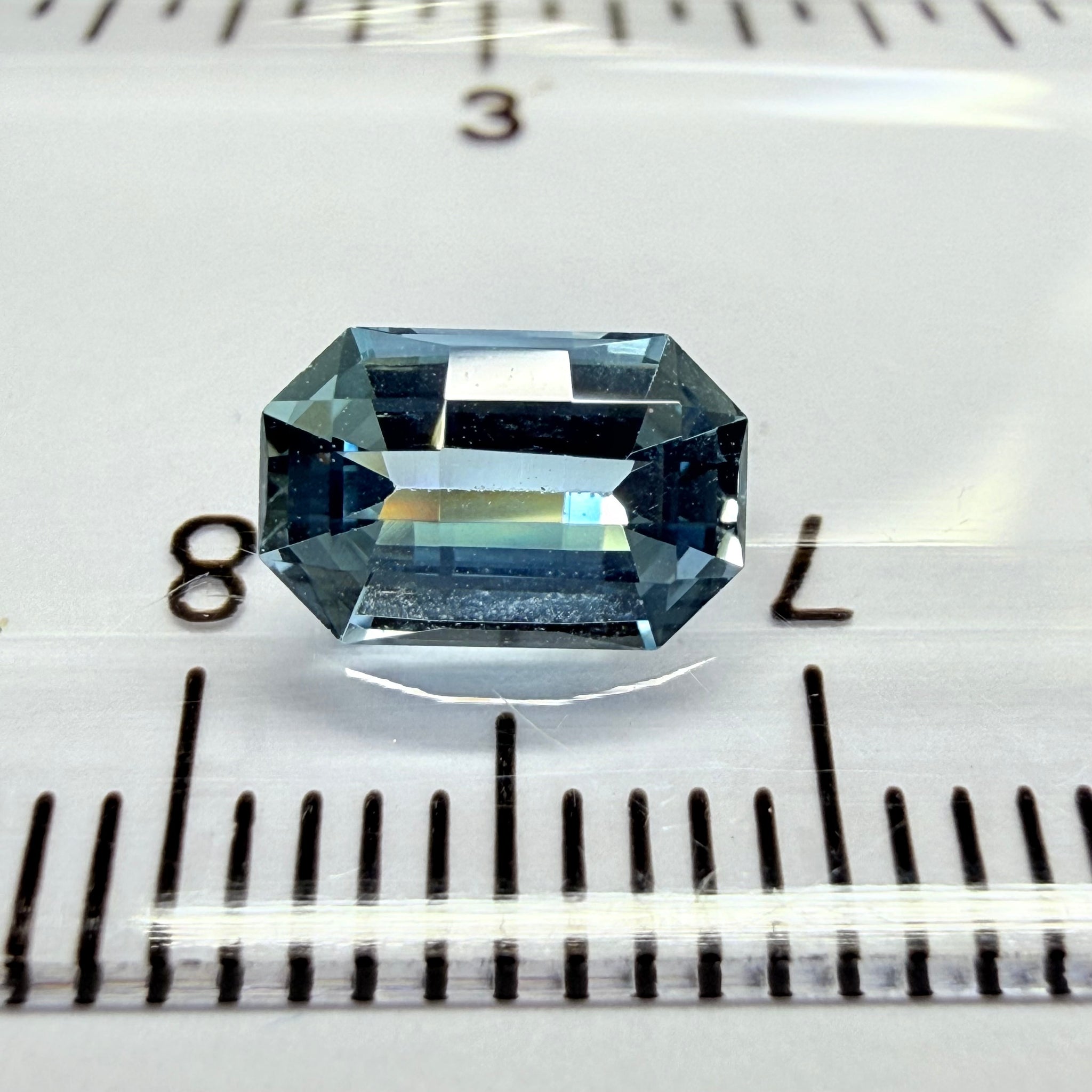 Aquamarine, 0.82ct, Zambia, Unheated Untreated, checkerboard top cut