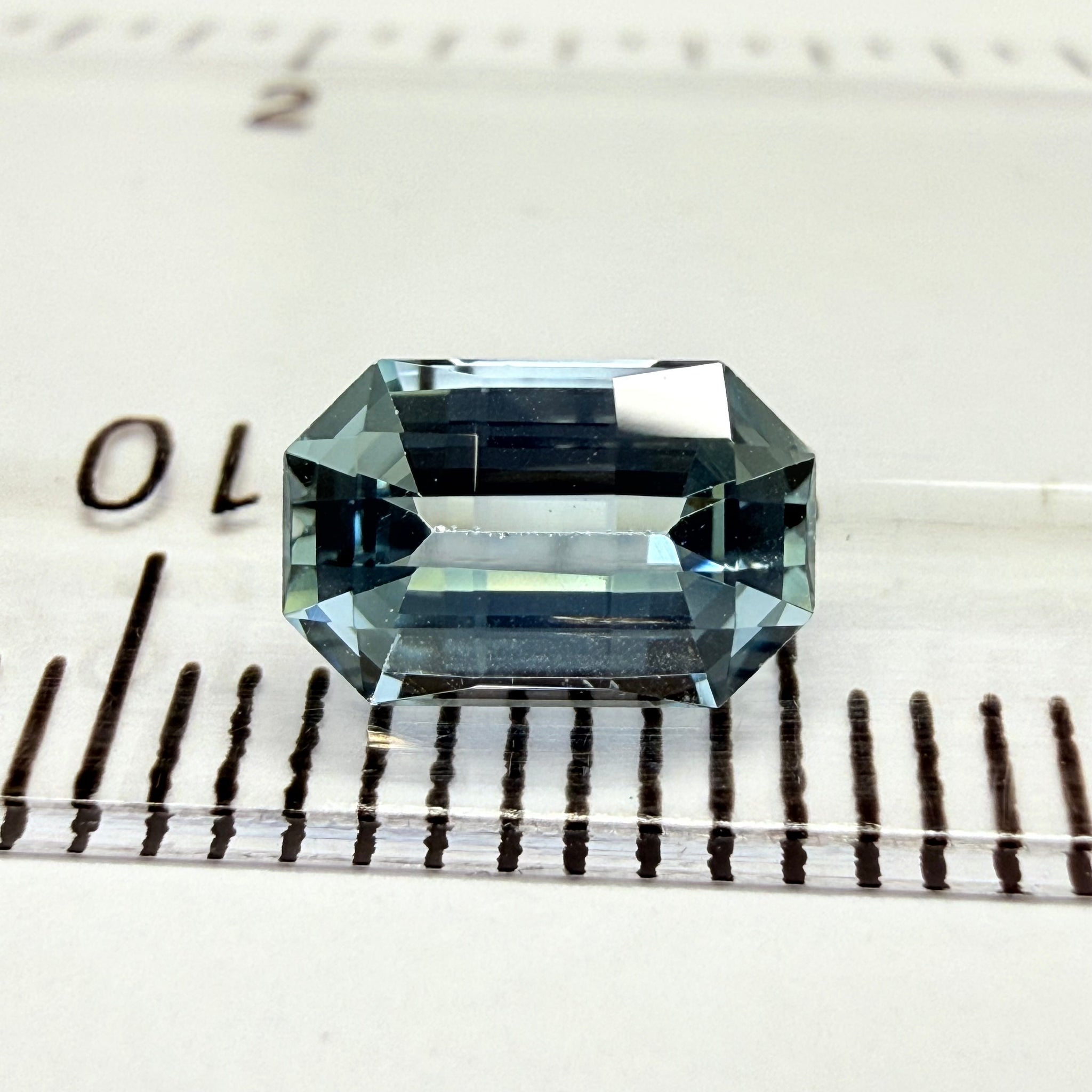 Aquamarine, 0.82ct, Zambia, Unheated Untreated, checkerboard top cut