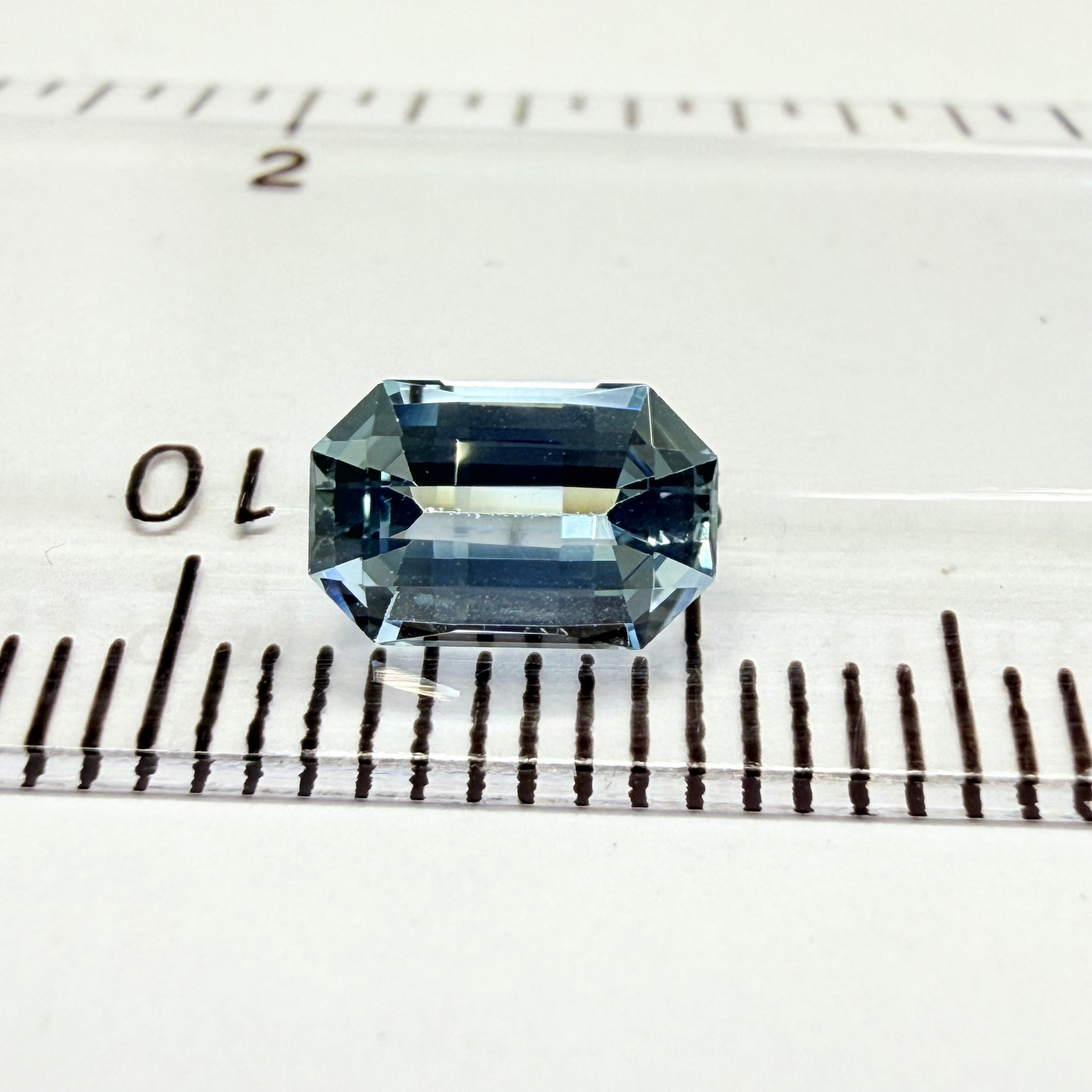 Aquamarine, 0.82ct, Zambia, Unheated Untreated, checkerboard top cut