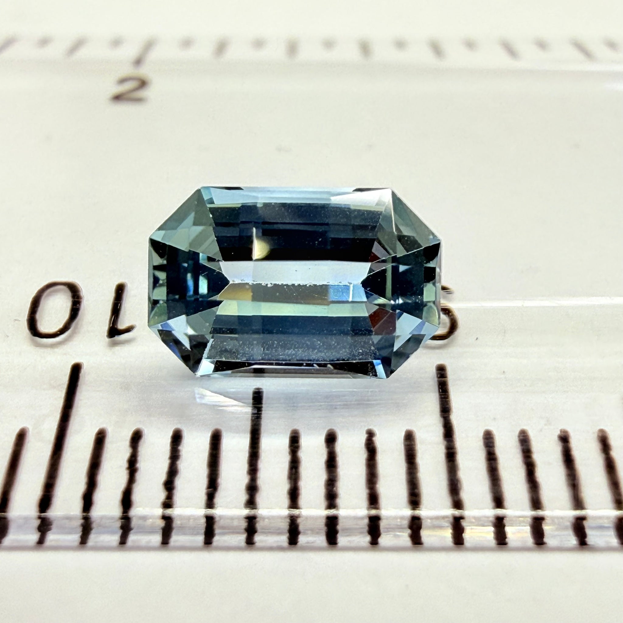Aquamarine, 0.82ct, Zambia, Unheated Untreated, checkerboard top cut