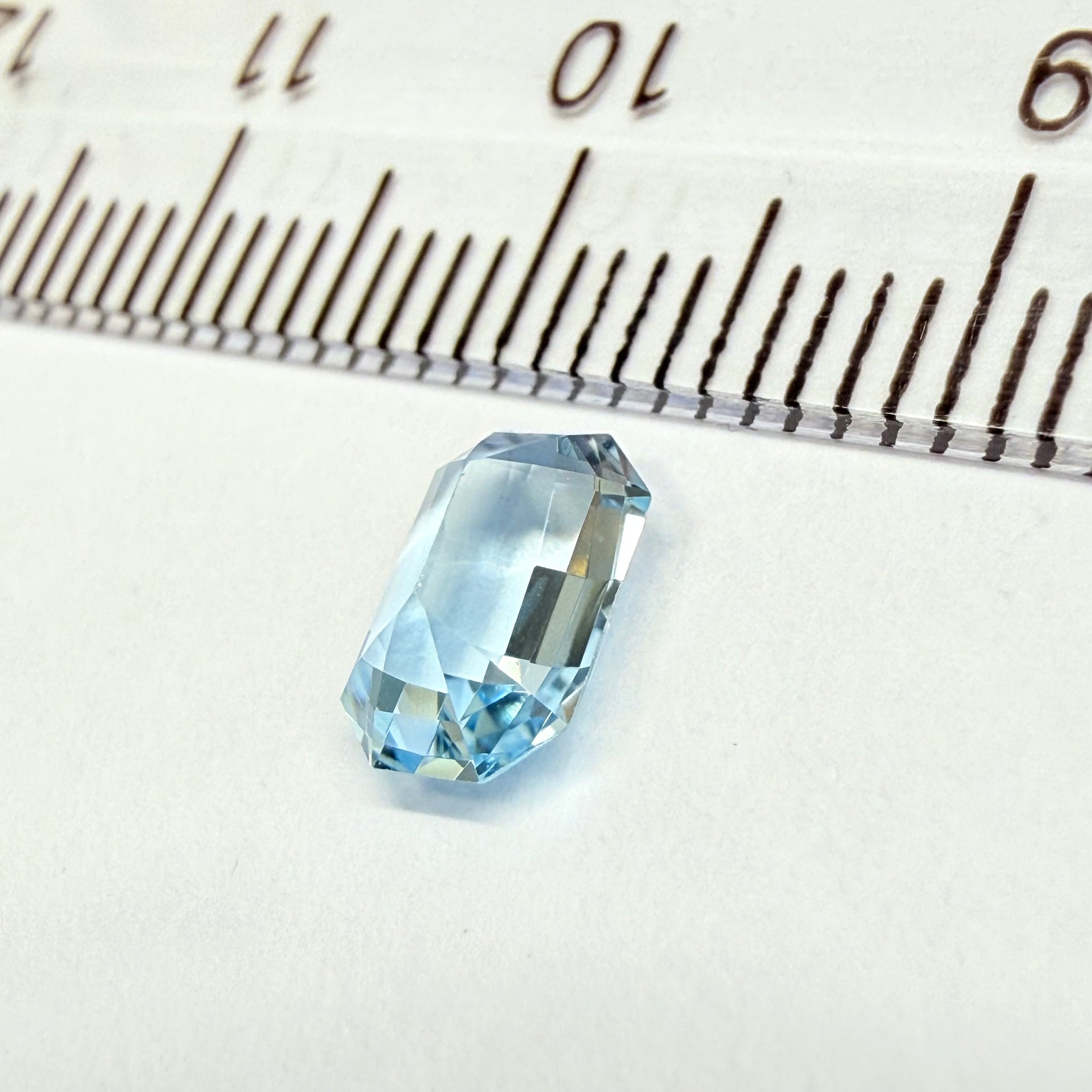 Aquamarine, 0.82ct, Zambia, Unheated Untreated, checkerboard top cut