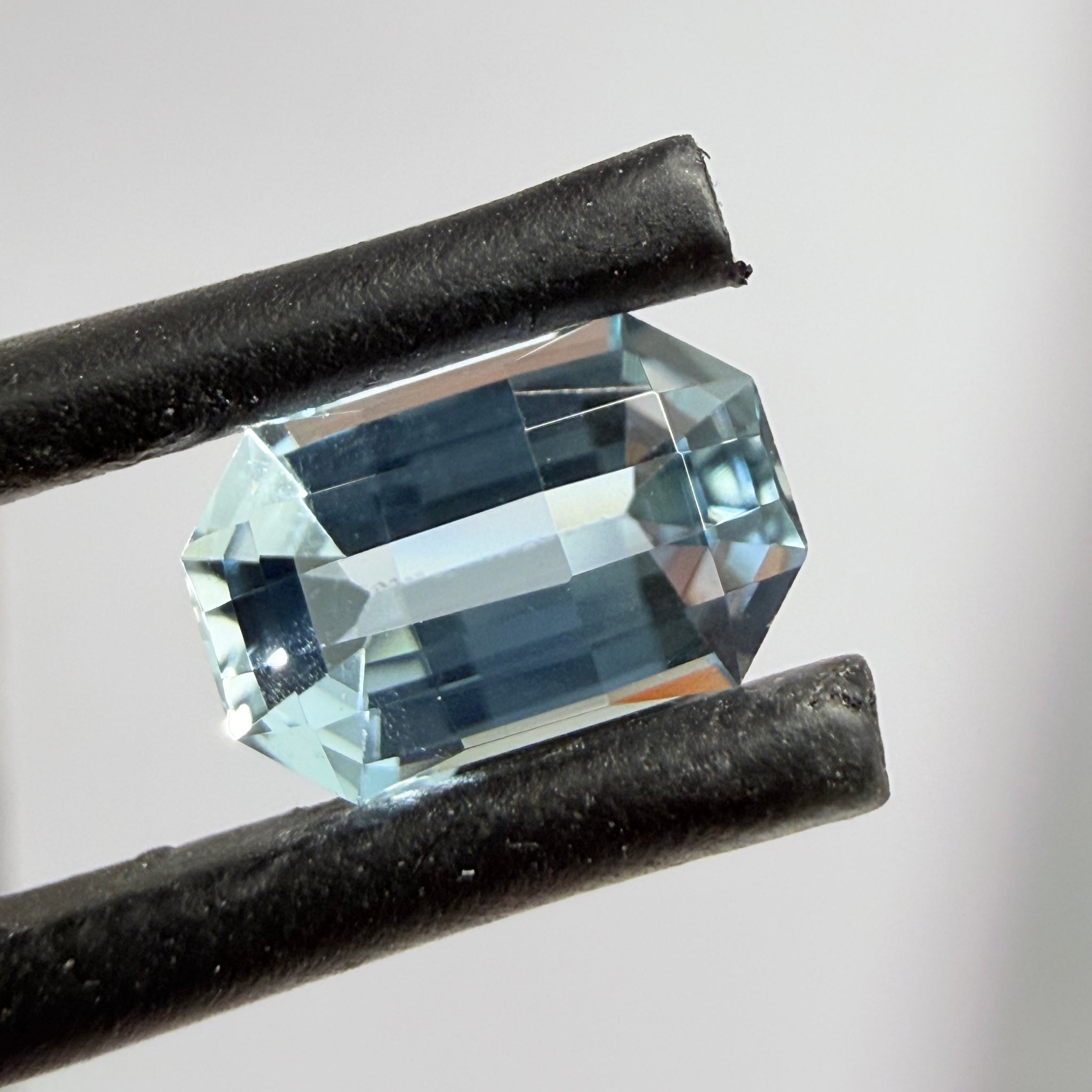 Aquamarine, 0.82ct, Zambia, Unheated Untreated, checkerboard top cut