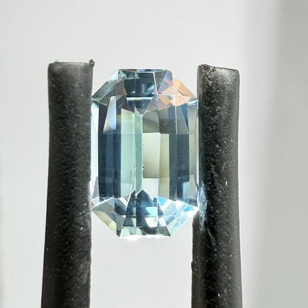Aquamarine, 0.82ct, Zambia, Unheated Untreated, checkerboard top cut