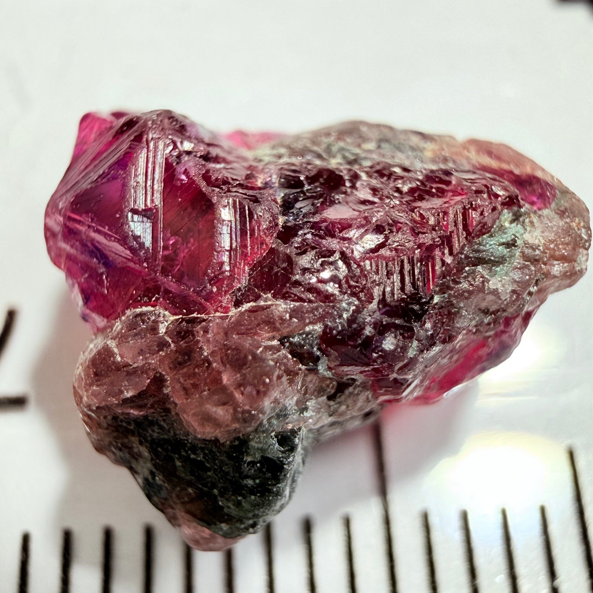 Winza Sapphire Crystal, 6.83ct, Winza, Tanzania, Untreated Unheated, tiny gemmy faceting portions but please don’t facet it
