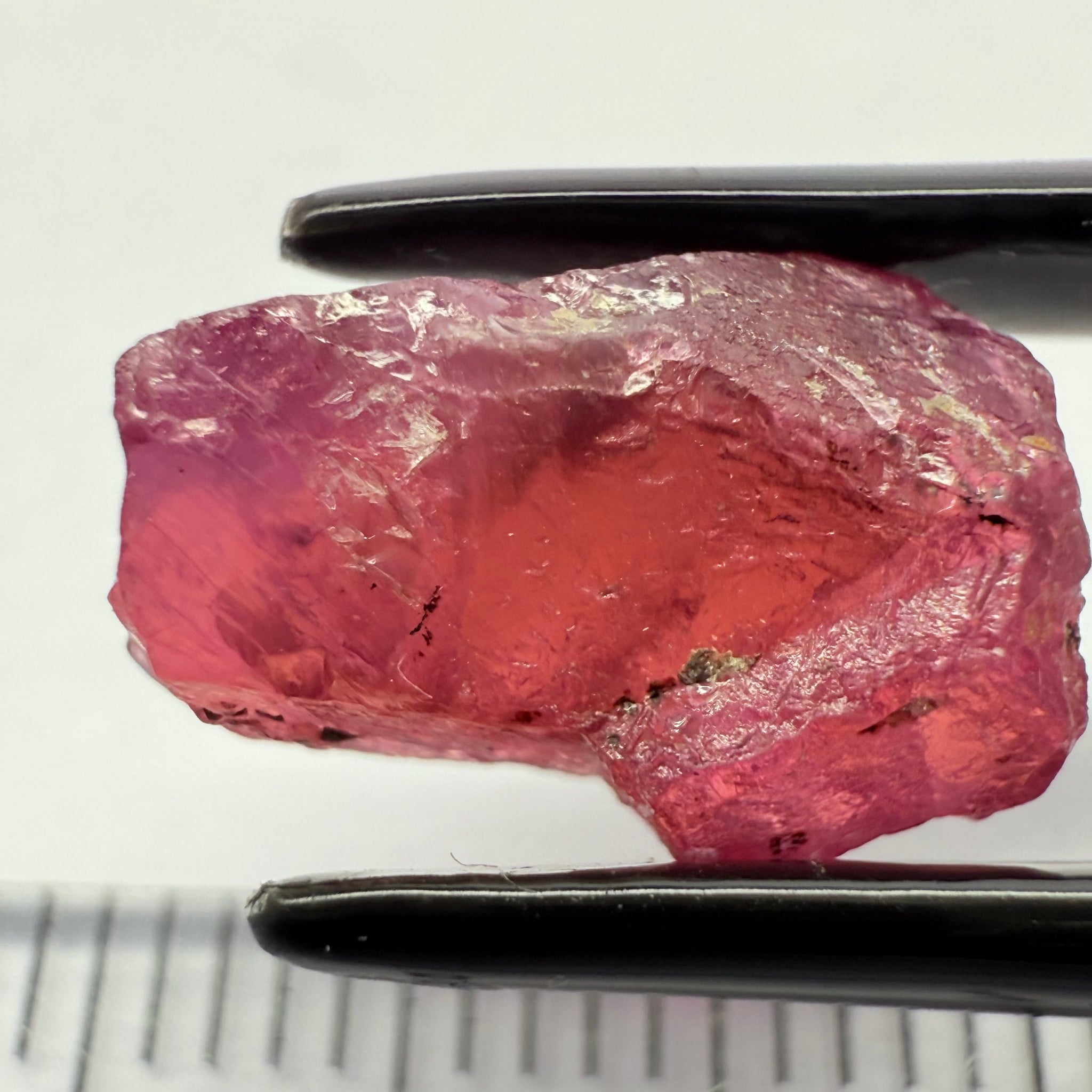 Ruby/Sapphire, 5.02ct, Winza, Tanzania, Untreated Unheated. Silky and slightly included on the outside. See videos (backlit for transparency) and photos