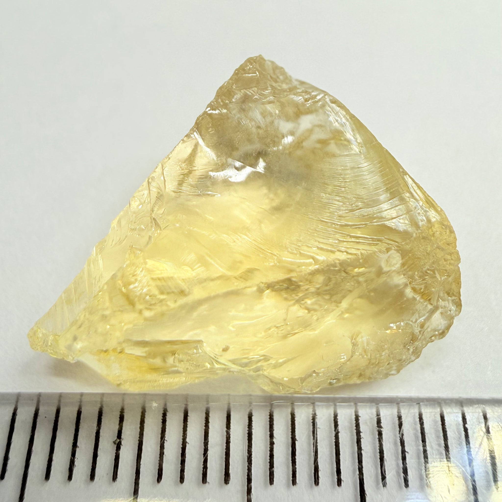 Citrine, 15.95ct, Zambia, Untreated Unheated, slight inclusion on the outside that will need to be removed before faceting, rest VVS-IF