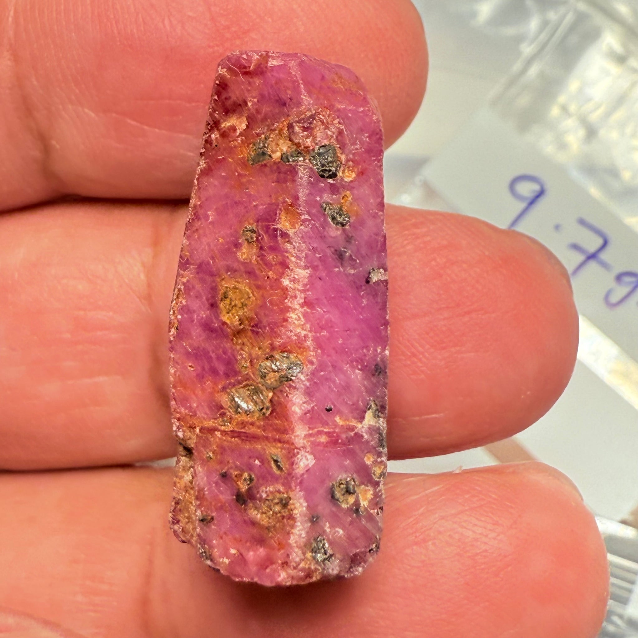 Sapphire Crystal, 9.70gm, Dodoma, Tanzania, Untreated Unheated