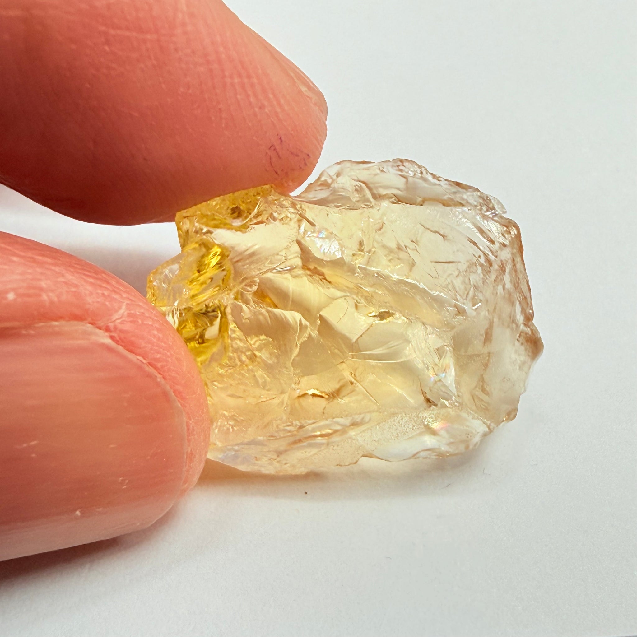 Citrine, 18.26ct, Zambia, Untreated Unheated, VVS-IF but flat shape