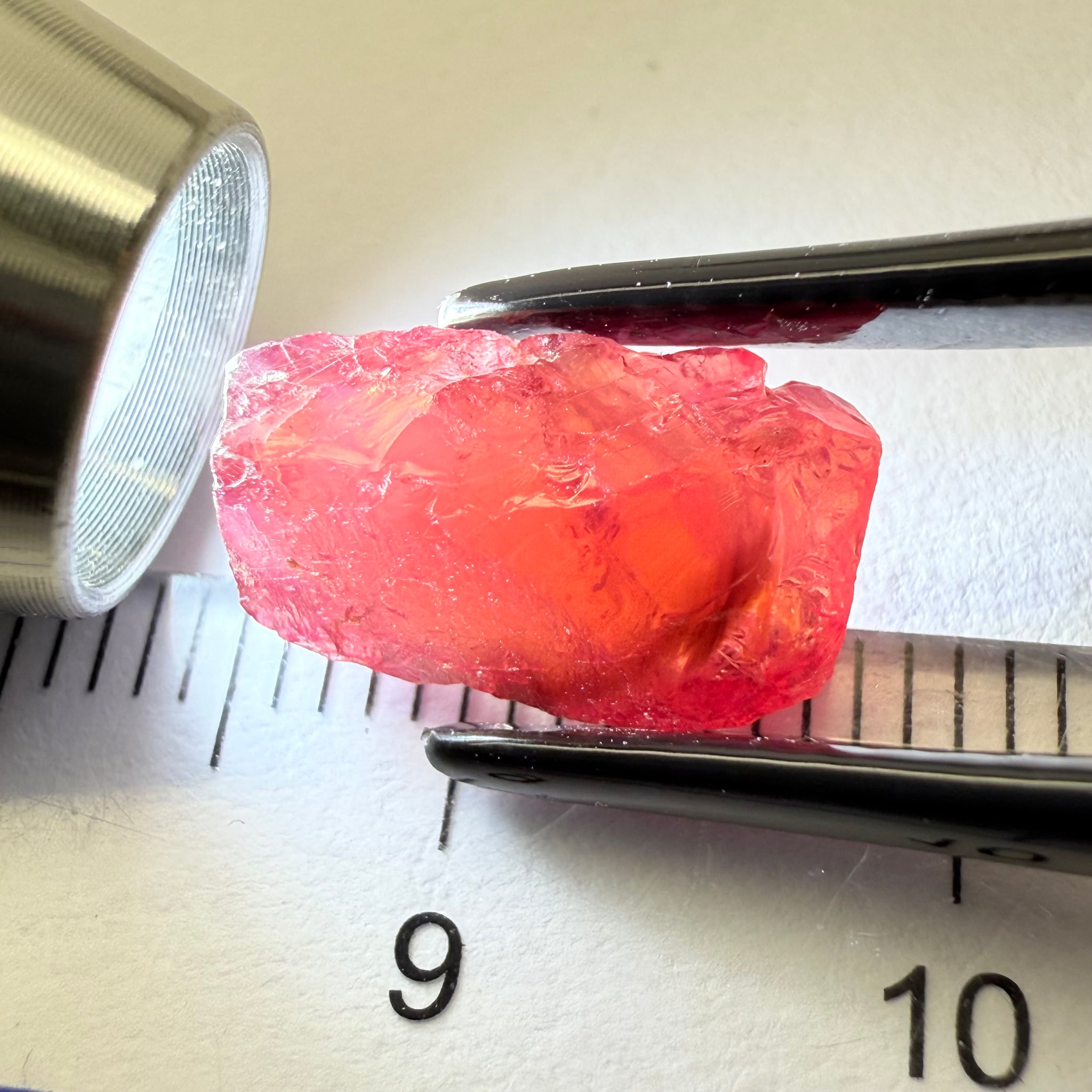 Ruby/Sapphire, 5.02ct, Winza, Tanzania, Untreated Unheated. Silky and slightly included on the outside. See videos (backlit for transparency) and photos