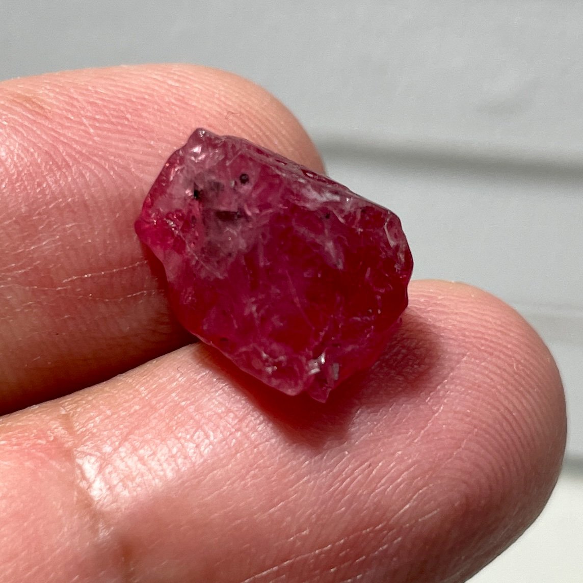10.53Ct Mahenge Red Spinel Crystal. Tanzania Untreated Unheated. 14.5 X 8.1 11.7 Mm