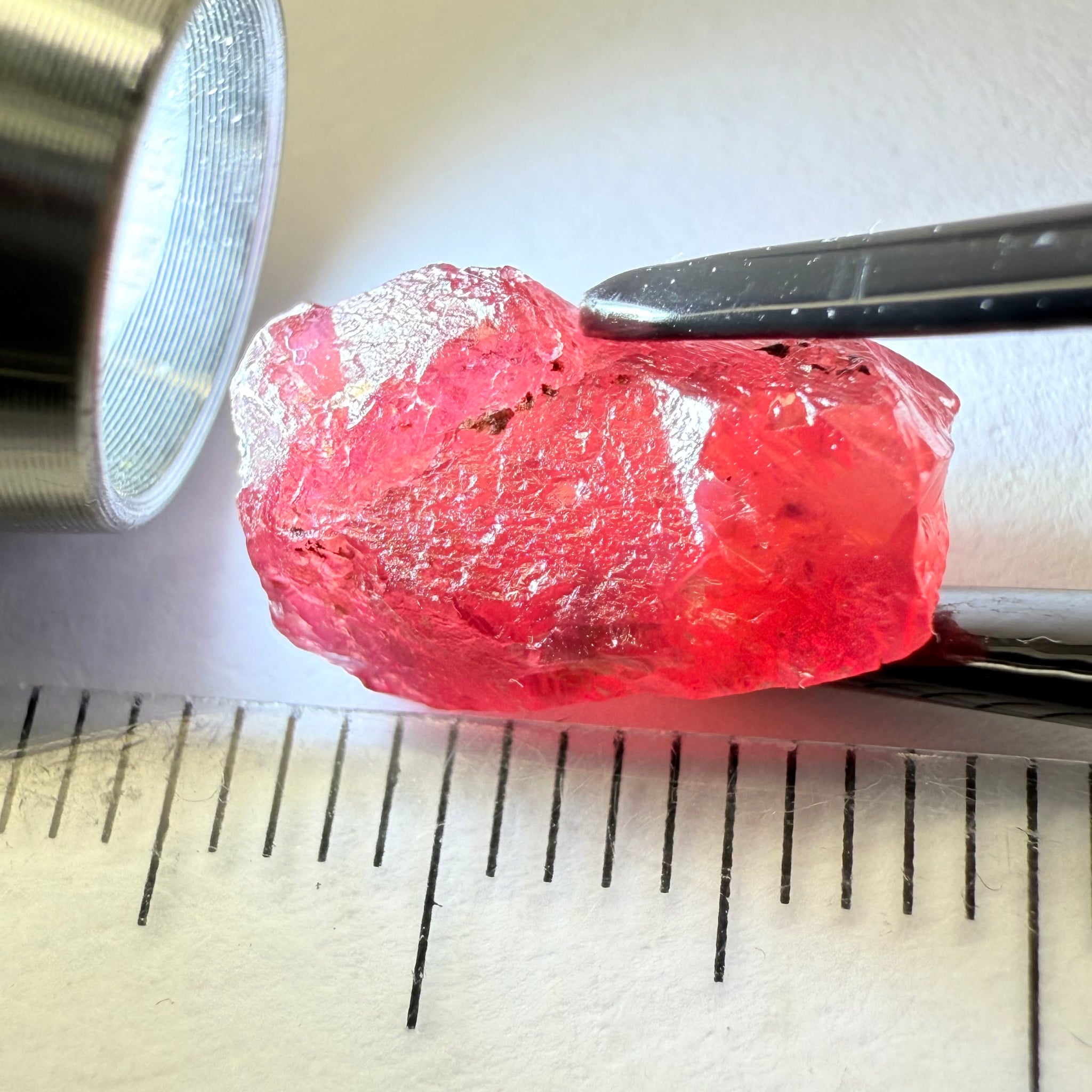 Ruby/Sapphire, 5.02ct, Winza, Tanzania, Untreated Unheated. Silky and slightly included on the outside. See videos (backlit for transparency) and photos