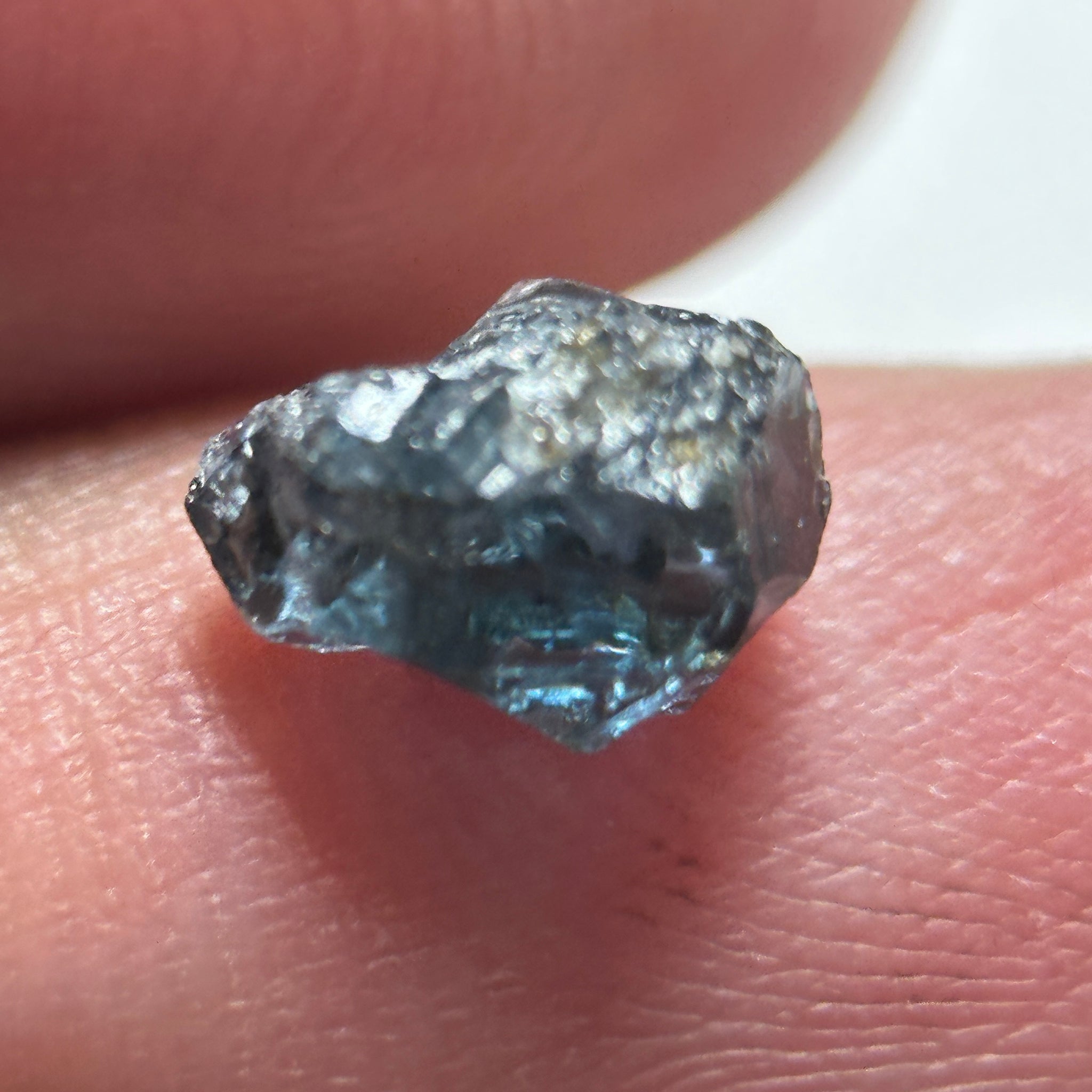 Cobalt Spinel, 1.86ct, Mahenge, Tanzania, Untreated Unheated, crack down the middle