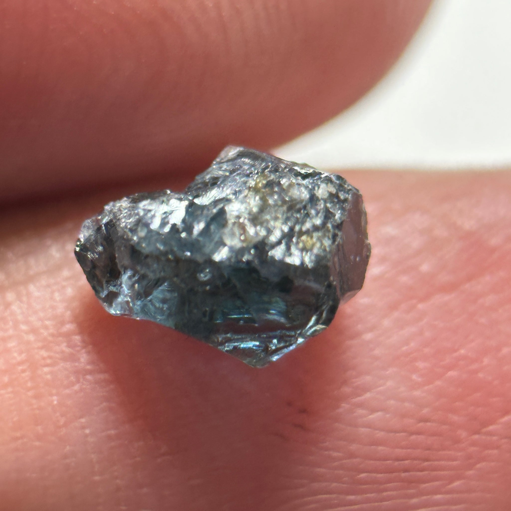 Cobalt Spinel, 1.86ct, Mahenge, Tanzania, Untreated Unheated, crack down the middle