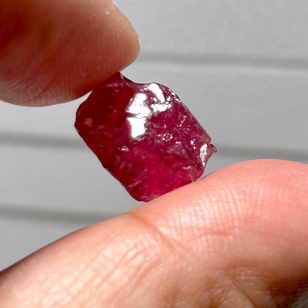 10.53Ct Mahenge Red Spinel Crystal. Tanzania Untreated Unheated. 14.5 X 8.1 11.7 Mm