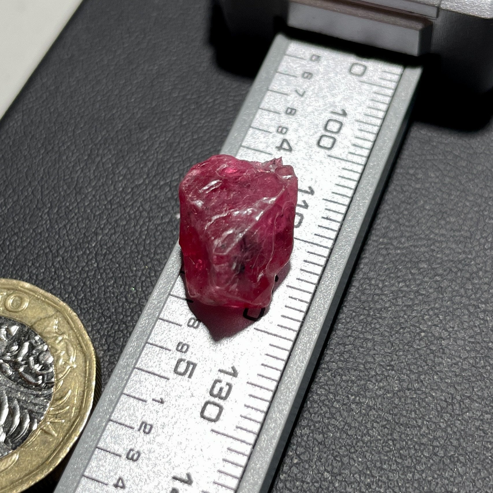 10.53Ct Mahenge Red Spinel Crystal. Tanzania Untreated Unheated. 14.5 X 8.1 11.7 Mm
