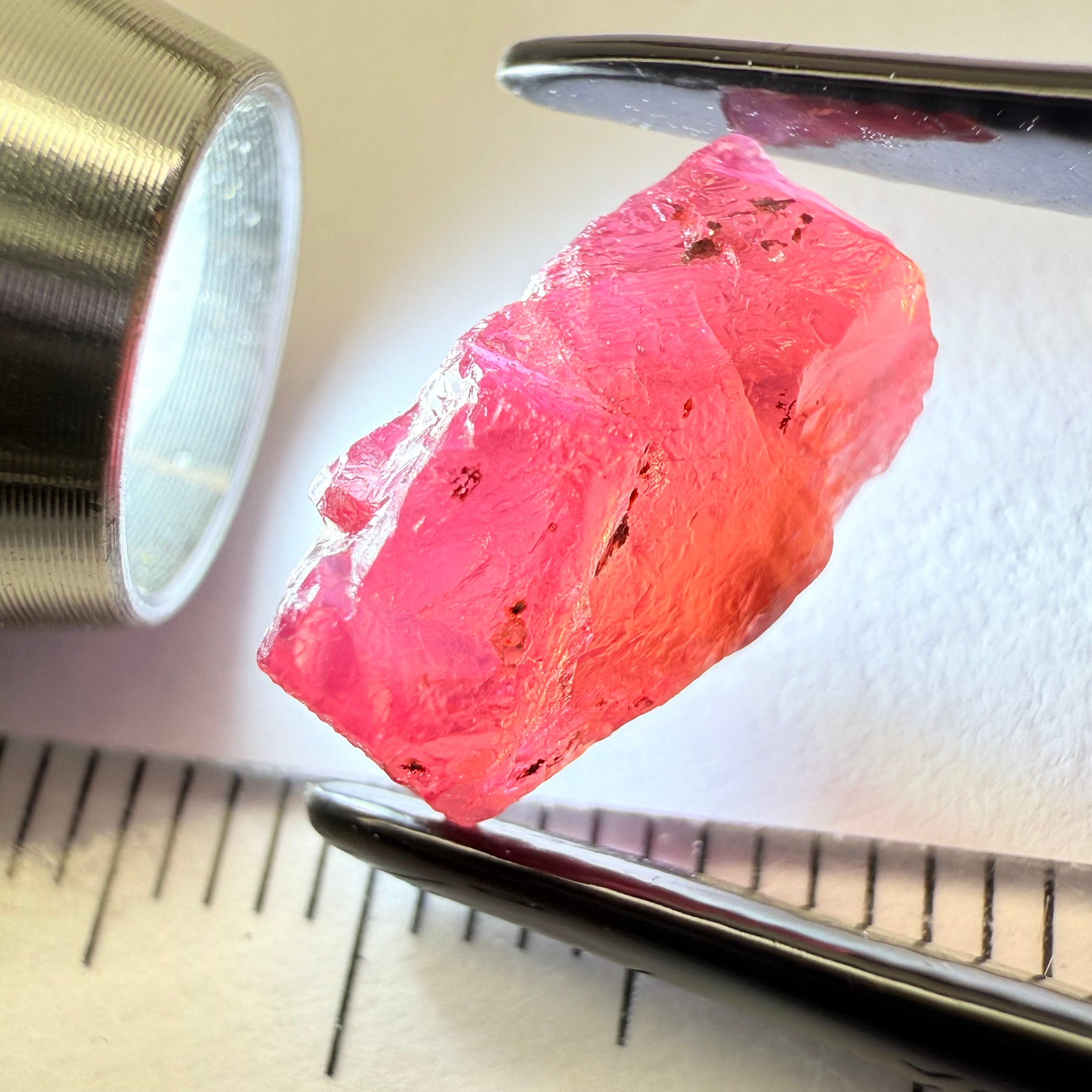 Ruby/Sapphire, 5.02ct, Winza, Tanzania, Untreated Unheated. Silky and slightly included on the outside. See videos (backlit for transparency) and photos