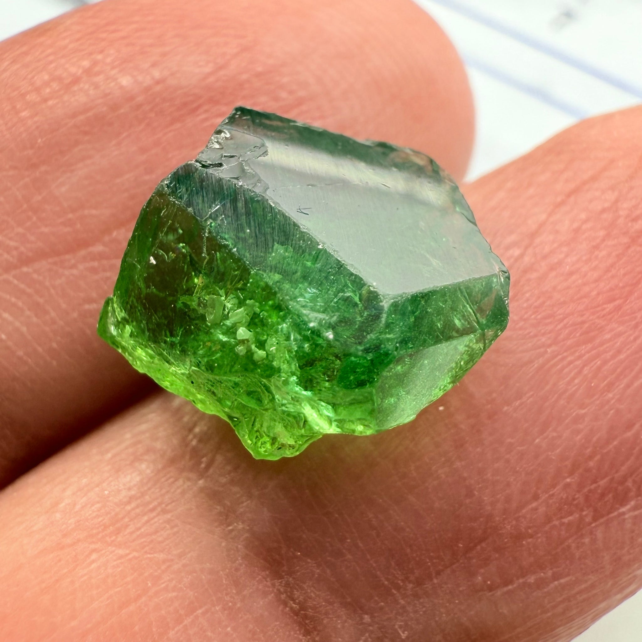 Chrome Tourmaline Crystal, 6.83ct, Laletema hills, Tanzania, Untreated Unheated, specimen grade only not for faceting, set it as is into jewellery