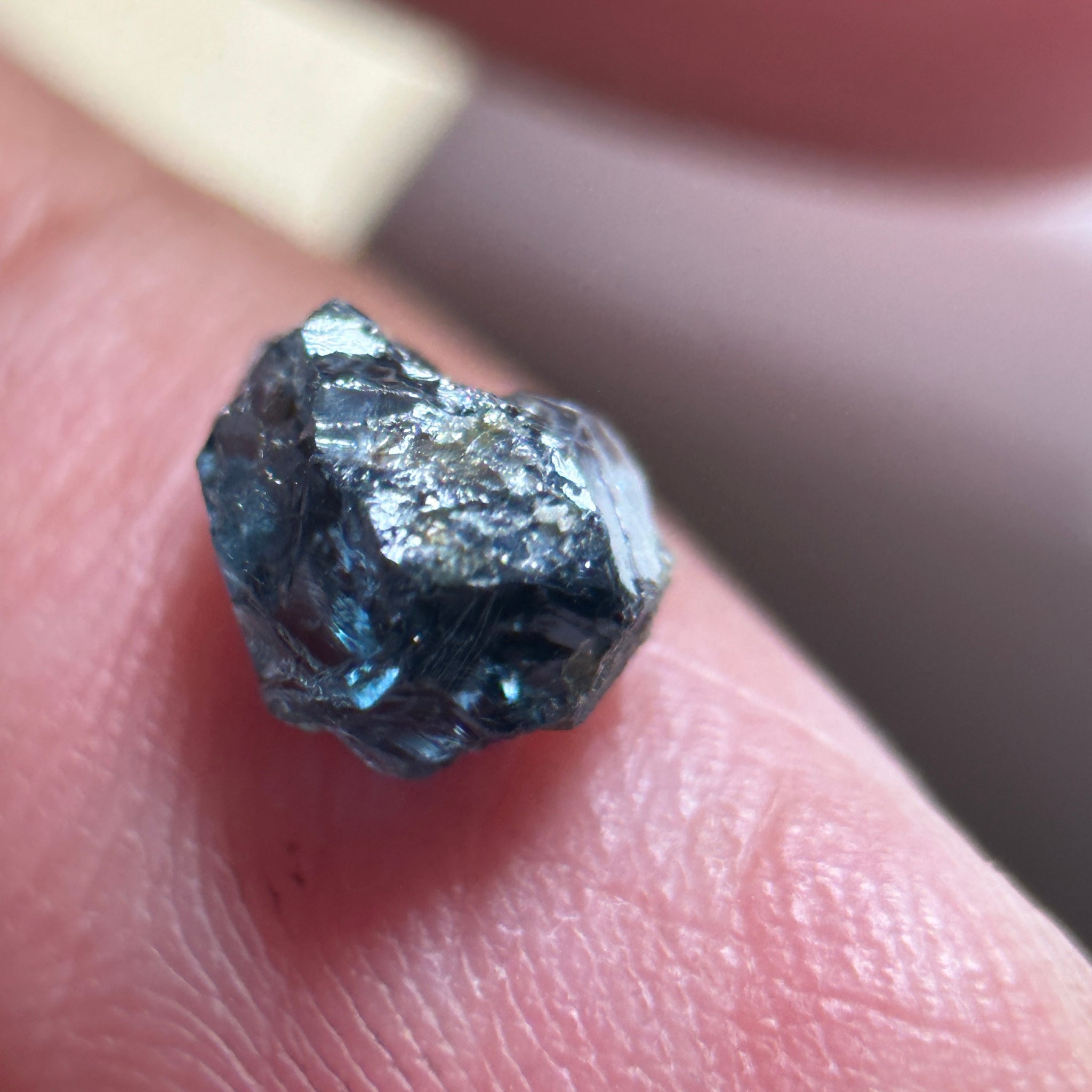 Cobalt Spinel, 1.86ct, Mahenge, Tanzania, Untreated Unheated, crack down the middle