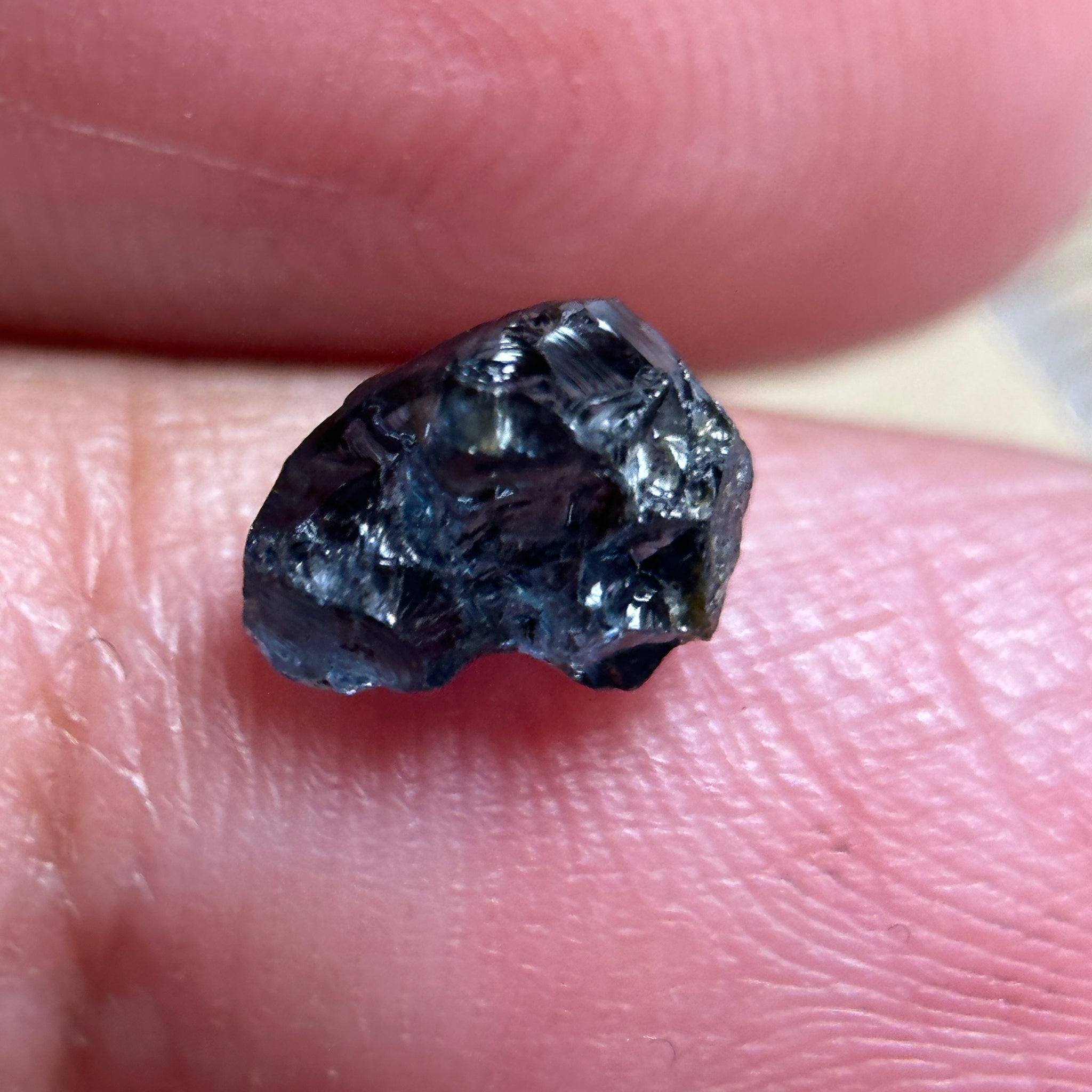 Cobalt Spinel, 1.86ct, Mahenge, Tanzania, Untreated Unheated, crack down the middle