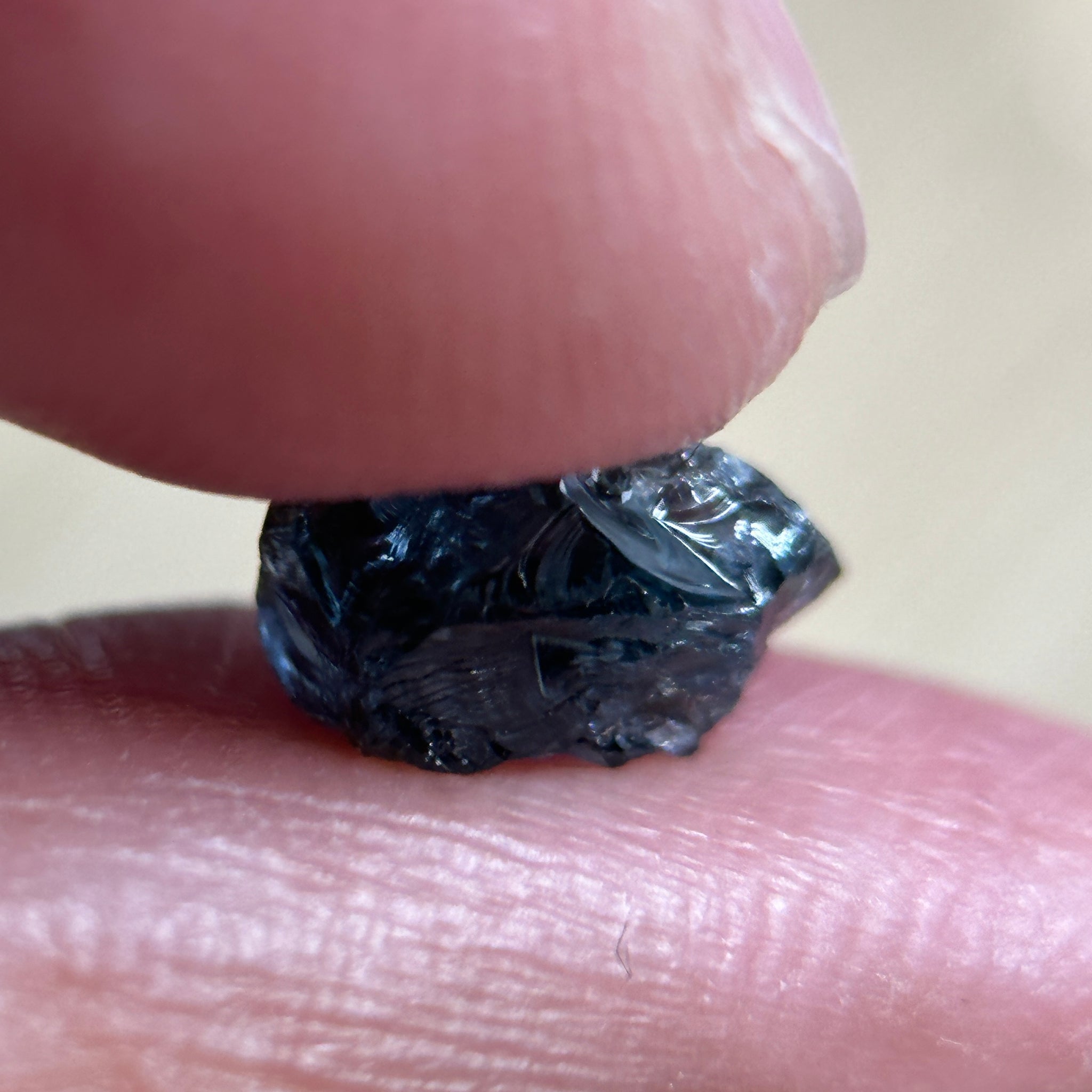 Cobalt Spinel, 1.86ct, Mahenge, Tanzania, Untreated Unheated, crack down the middle