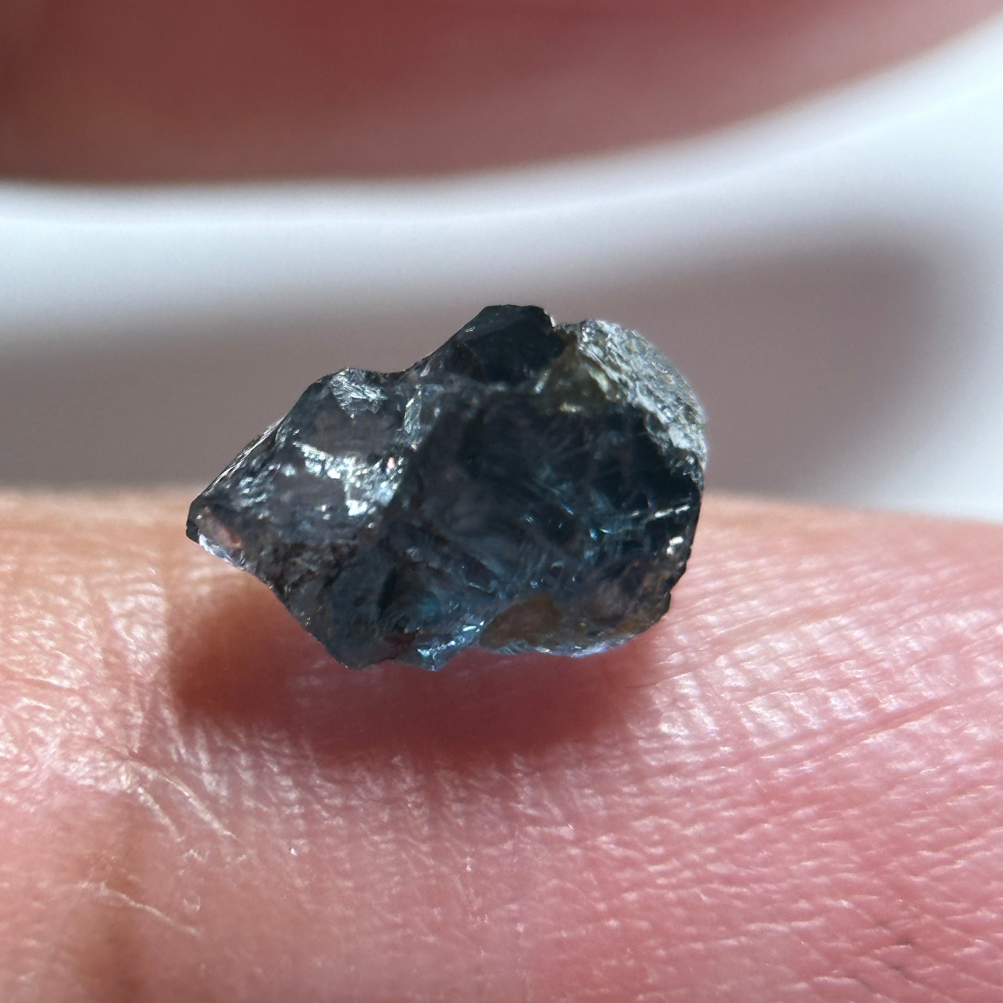 Cobalt Spinel, 1.86ct, Mahenge, Tanzania, Untreated Unheated, crack down the middle